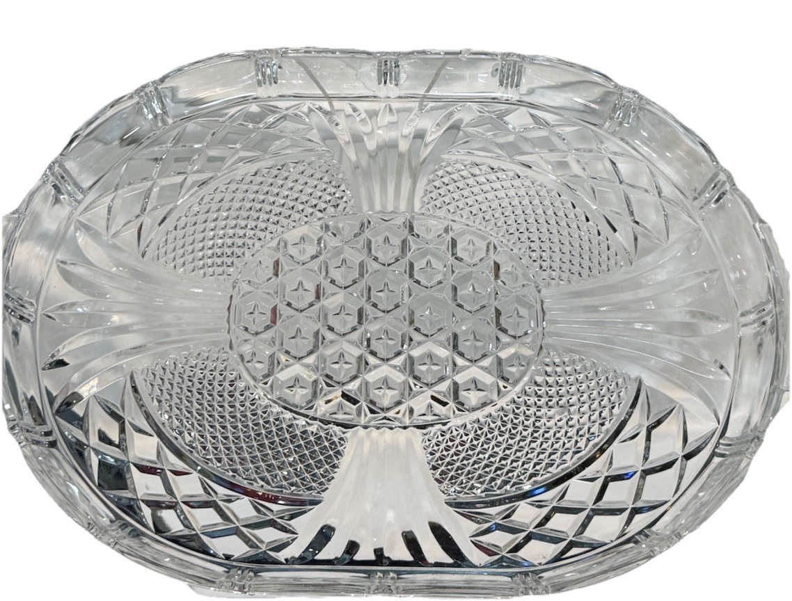 Shannon Crystal By Godinger 24% Lead Crystal Vintage Heavy Tray