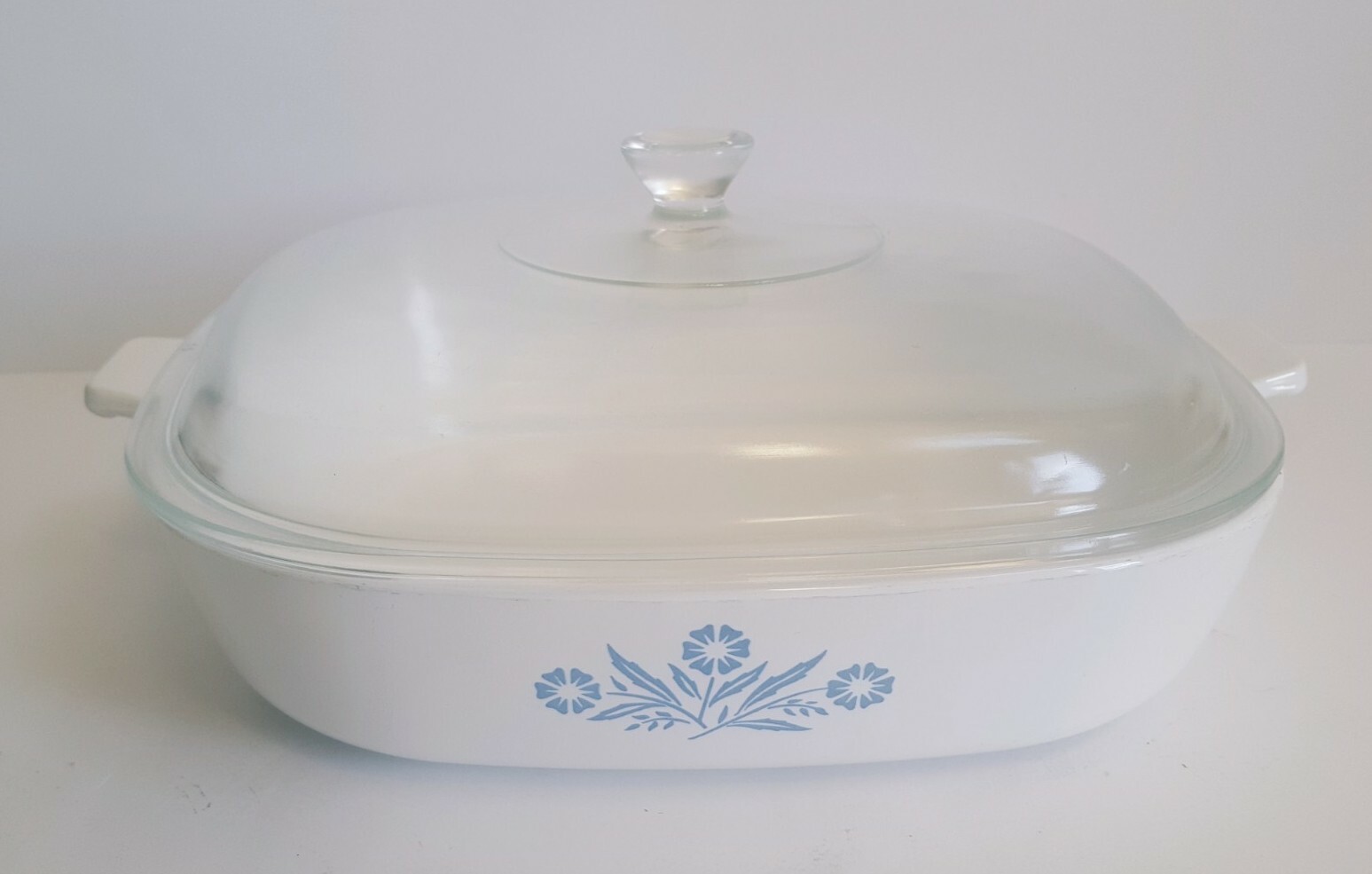 Corning Blue Cornflower 12 pc Lot Set Roaster Casserole Dishes Pie Pan Lids
