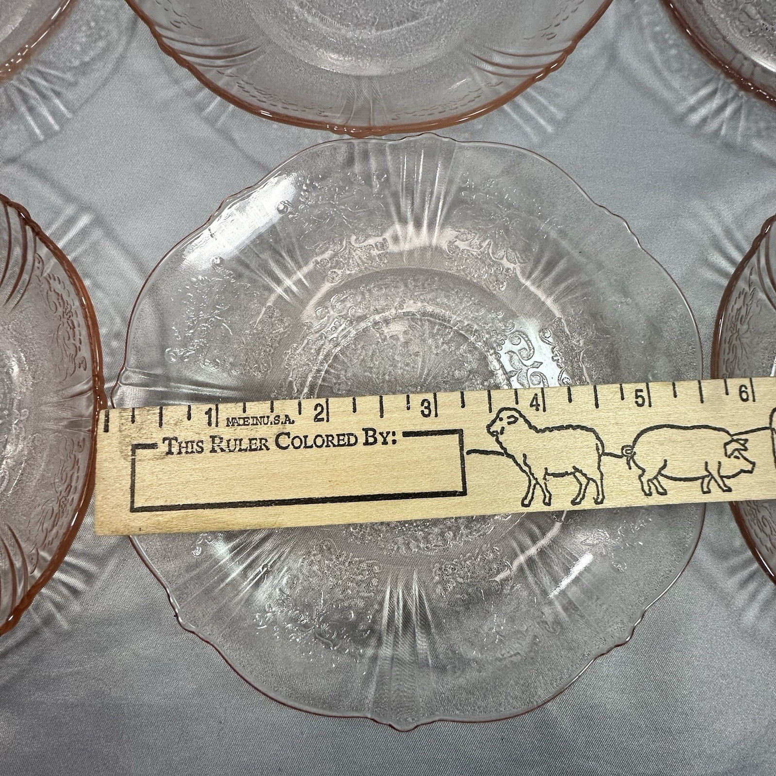 Vtg Macbeth Evans American Sweetheart Pink Depression Glass 2pc Cup Saucer Set