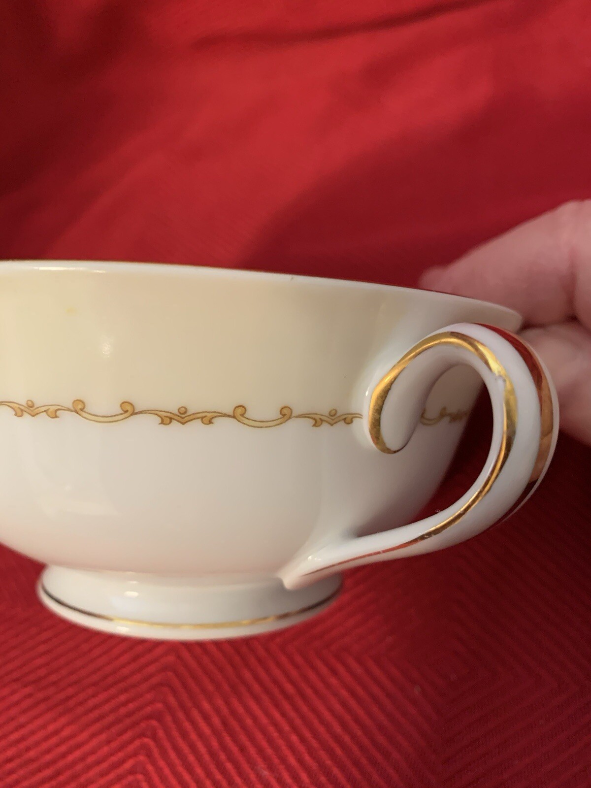 Noritake Troyon Cream Soup Bowls in Bone China Floral w/Gold Trim Quantity Avail