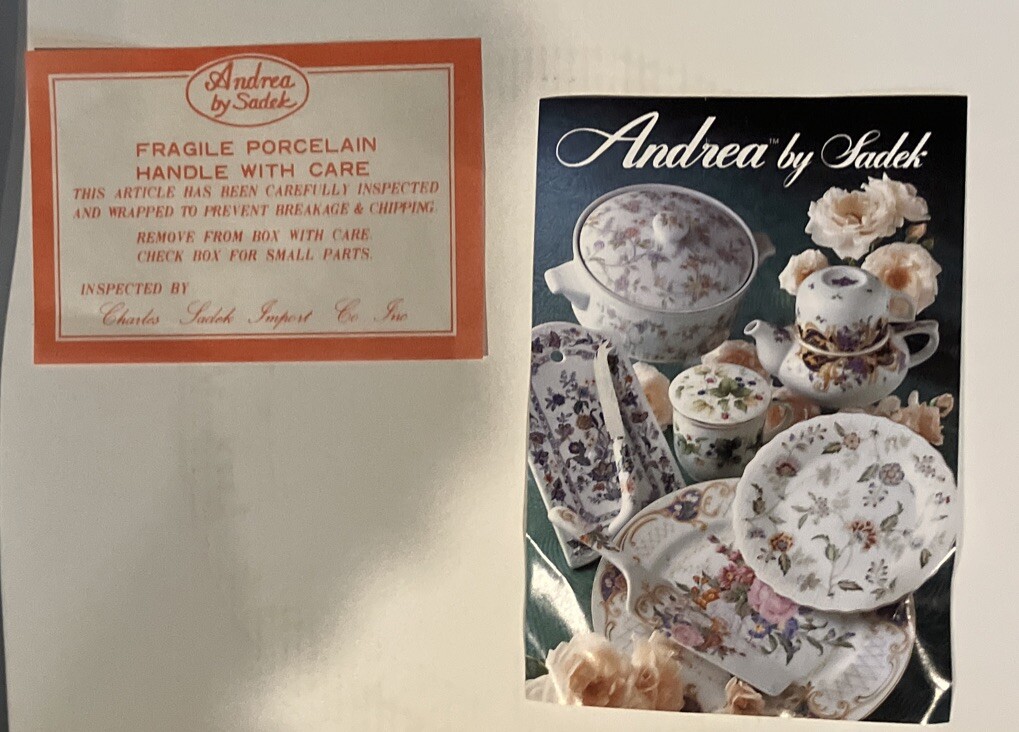 Andrea by Sadek French Bouquet Rose Garland Cake Plate (no Server) in Box