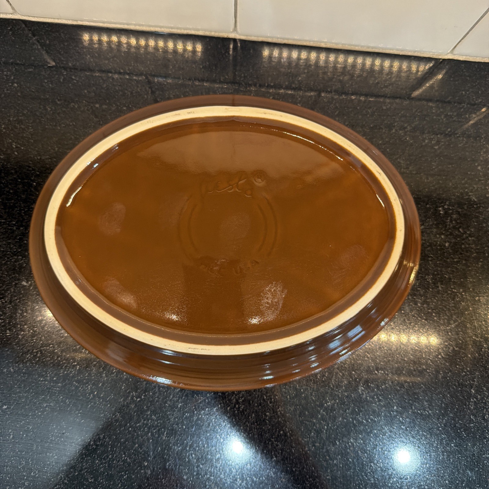 Fiestaware Chocolate Retired 10 1/4″ Oval Brown Vegetable 40 Oz Serving Bowl