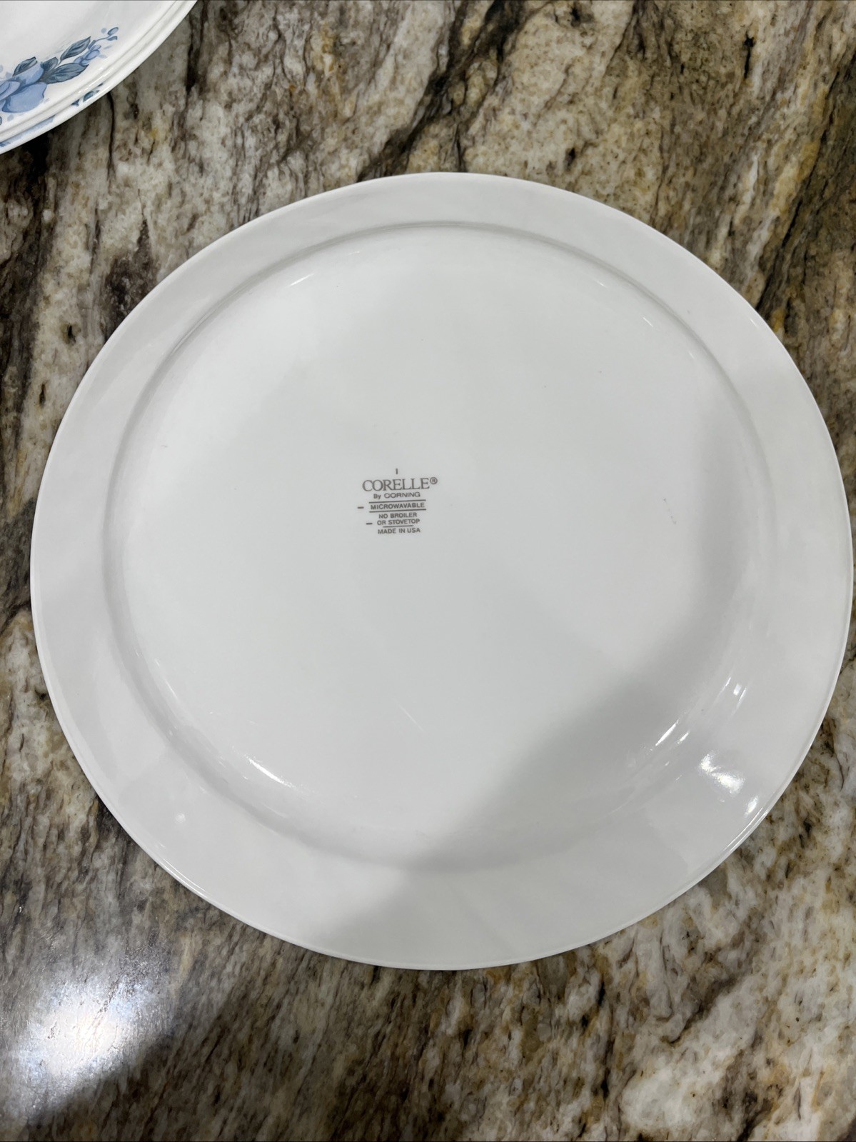 Vintage 5 Corelle Corning Blue Velvet Rose Vitrelle Dinner Plates 10 1/4″ 🇺🇸