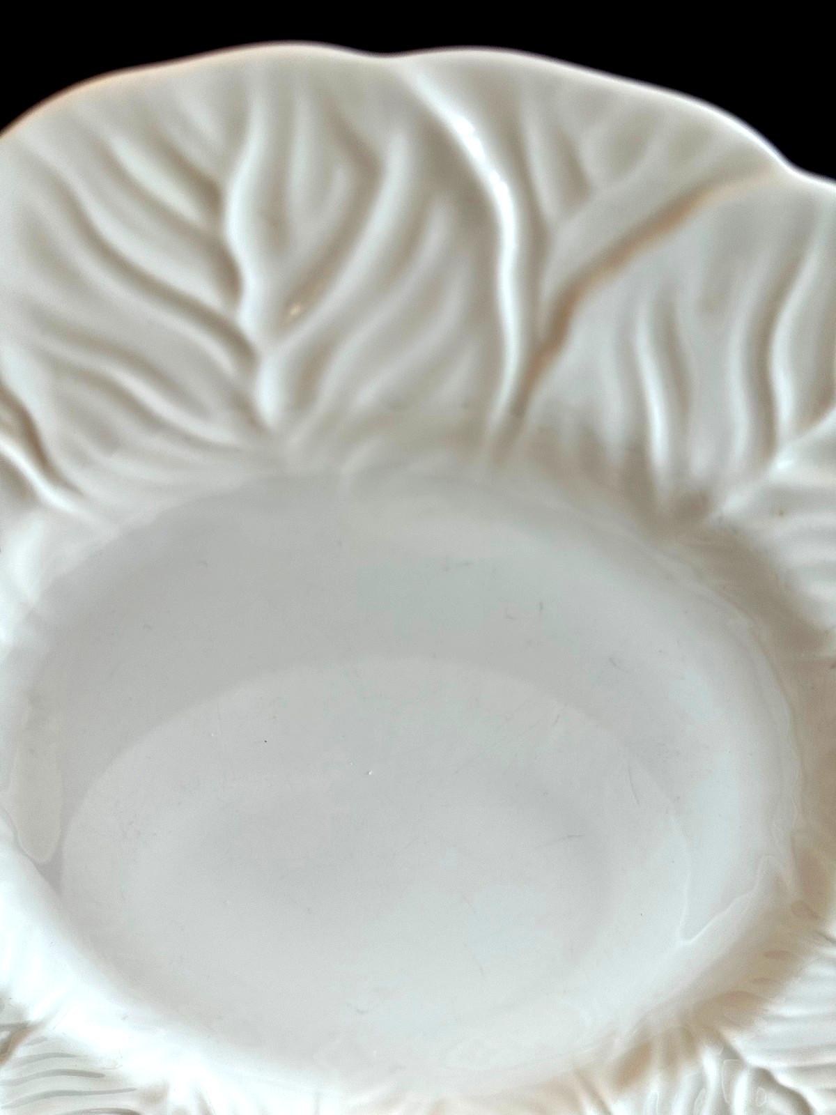 Wedgewood Countryware White Bone China porcelain Cabbage Leaf Dinner Plates 4