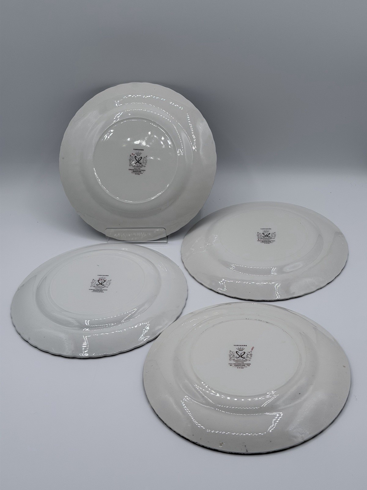 Staffordshire Ironstone Yorkshire Multicolor Salad Plate Set of 4 England