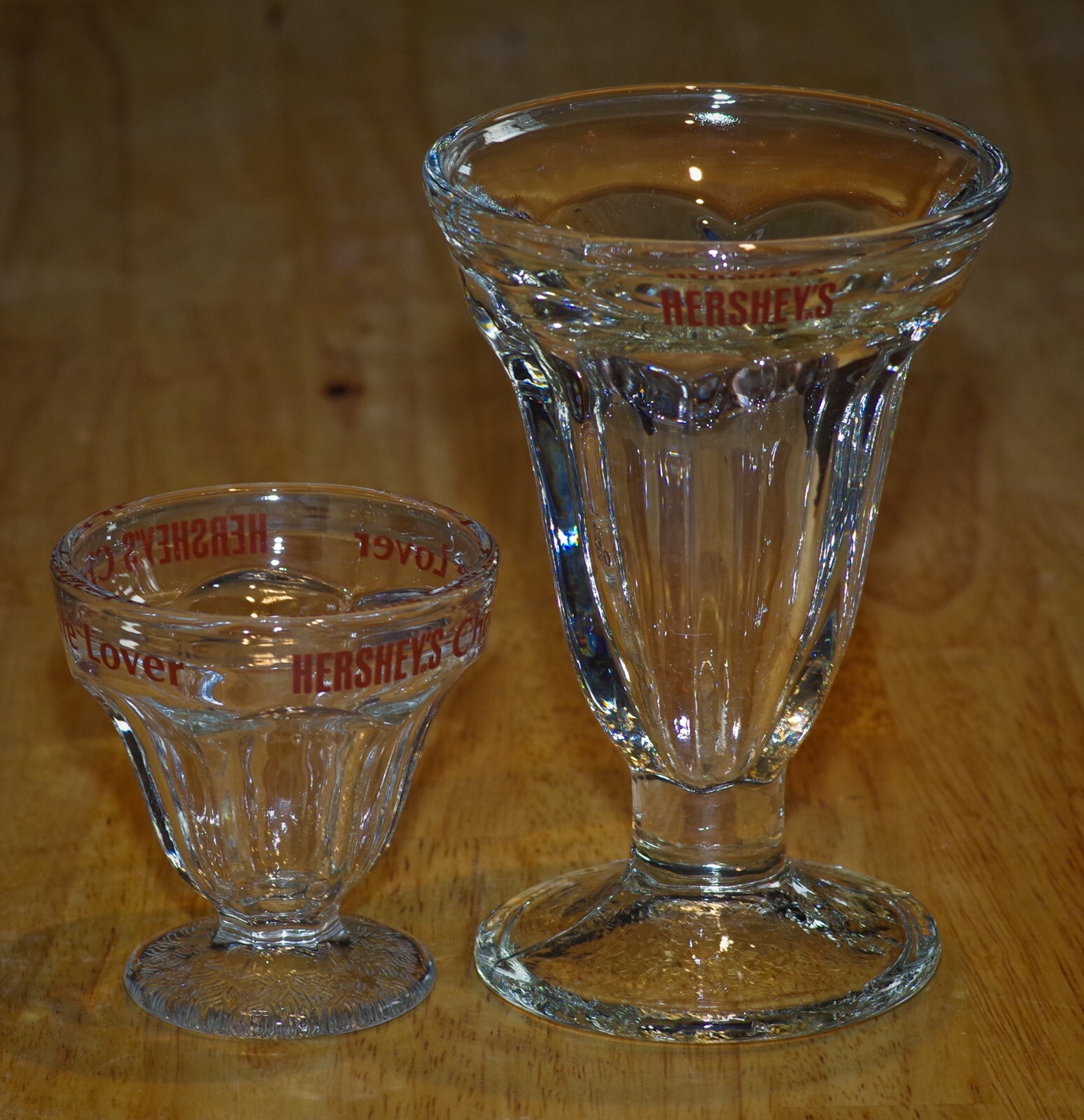 VINTAGE Hershey’s Chocolate Pedestals Ice Cream Sundae Lot of 2 1960’s