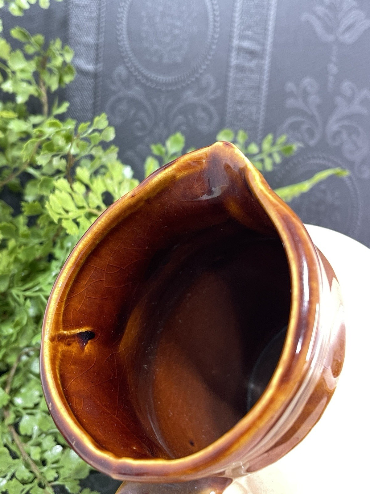 ENESCO 5 In Brown And Tan Crock Pitcher LIVE BETTER NATURALLY