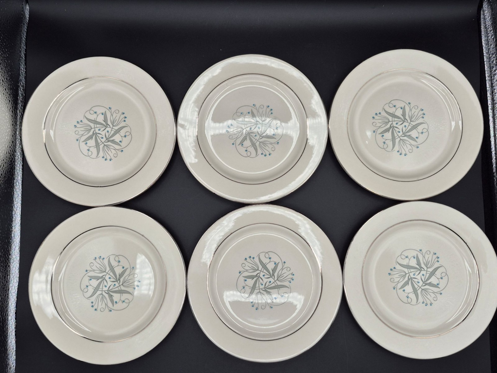 Set Of 12 Homer Laughlin Salad Plates, 7.25″, Celeste