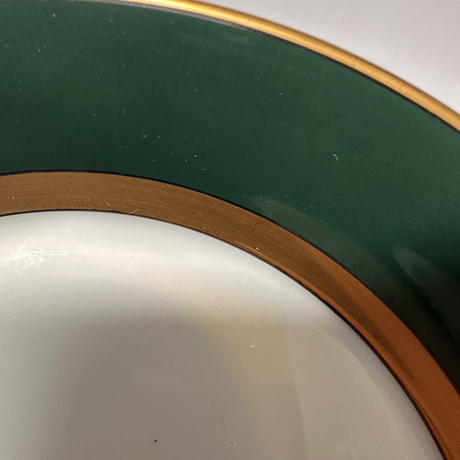 Fitz and Floyd Renaissance Set of 4 Fruit Bowls Dark Green Porcelain 1978 5.5″