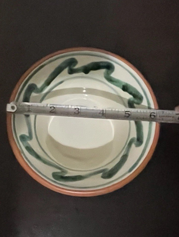Vintage Redware Terracotta Spanish Art Pottery Bowl