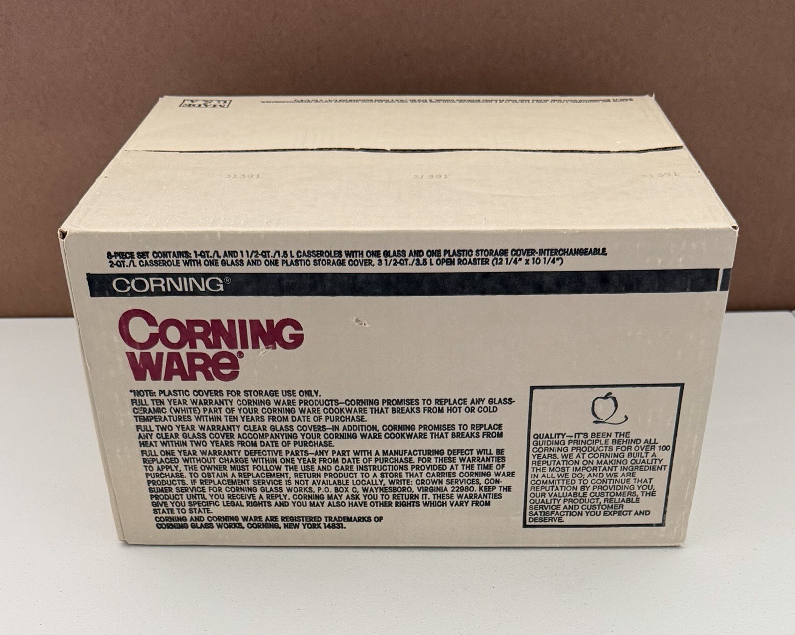 Vintage, Corning Ware, Casserole Set, Shadow Iris 8pc Factory Sealed A-321-333-N