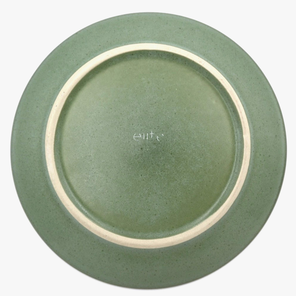 Elite Olive Green Stoneware Dinner Plate Matte Finish