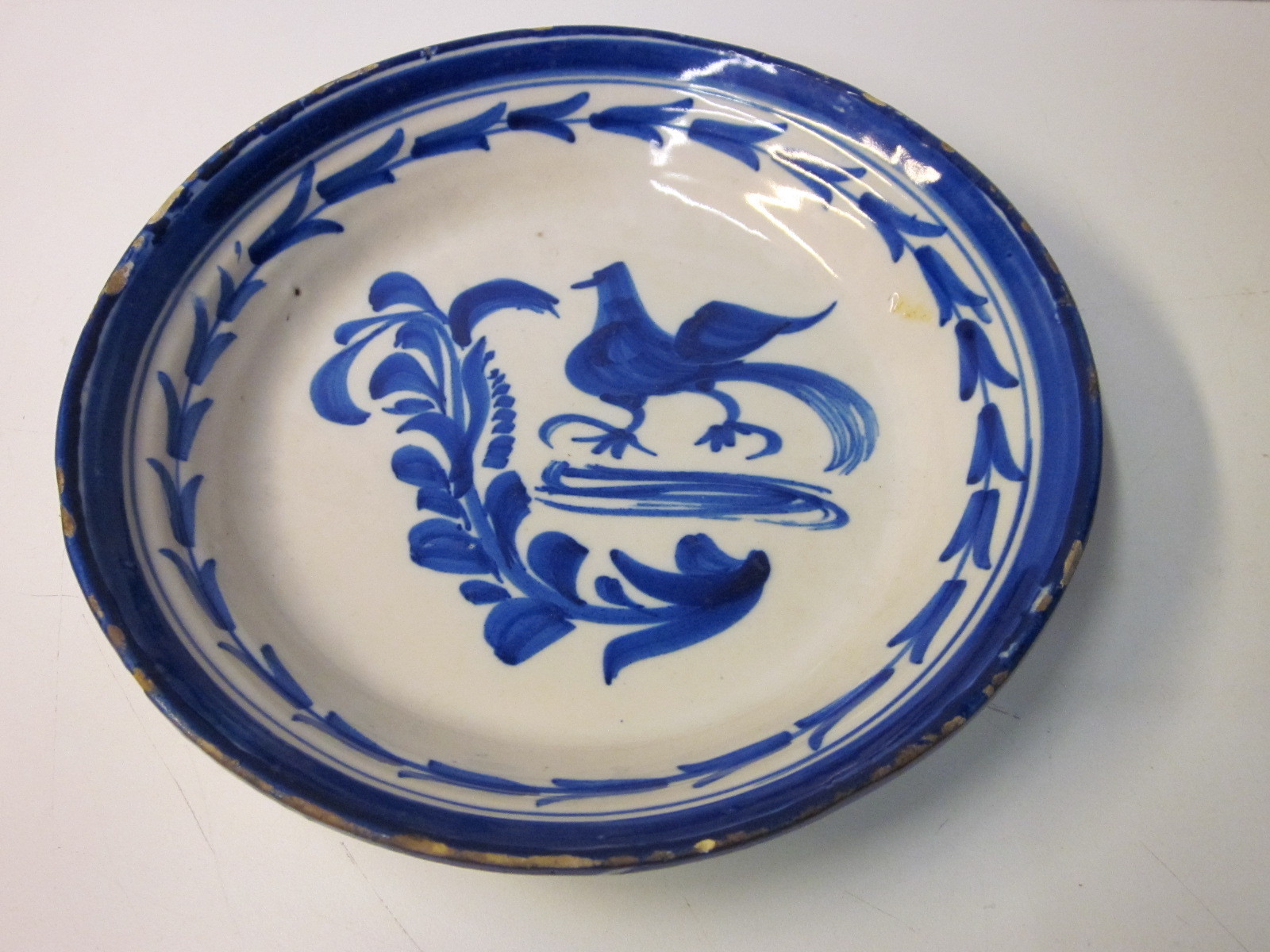 Vintage Blue Cobalt Ceramic Clay Art Plate…See Picture