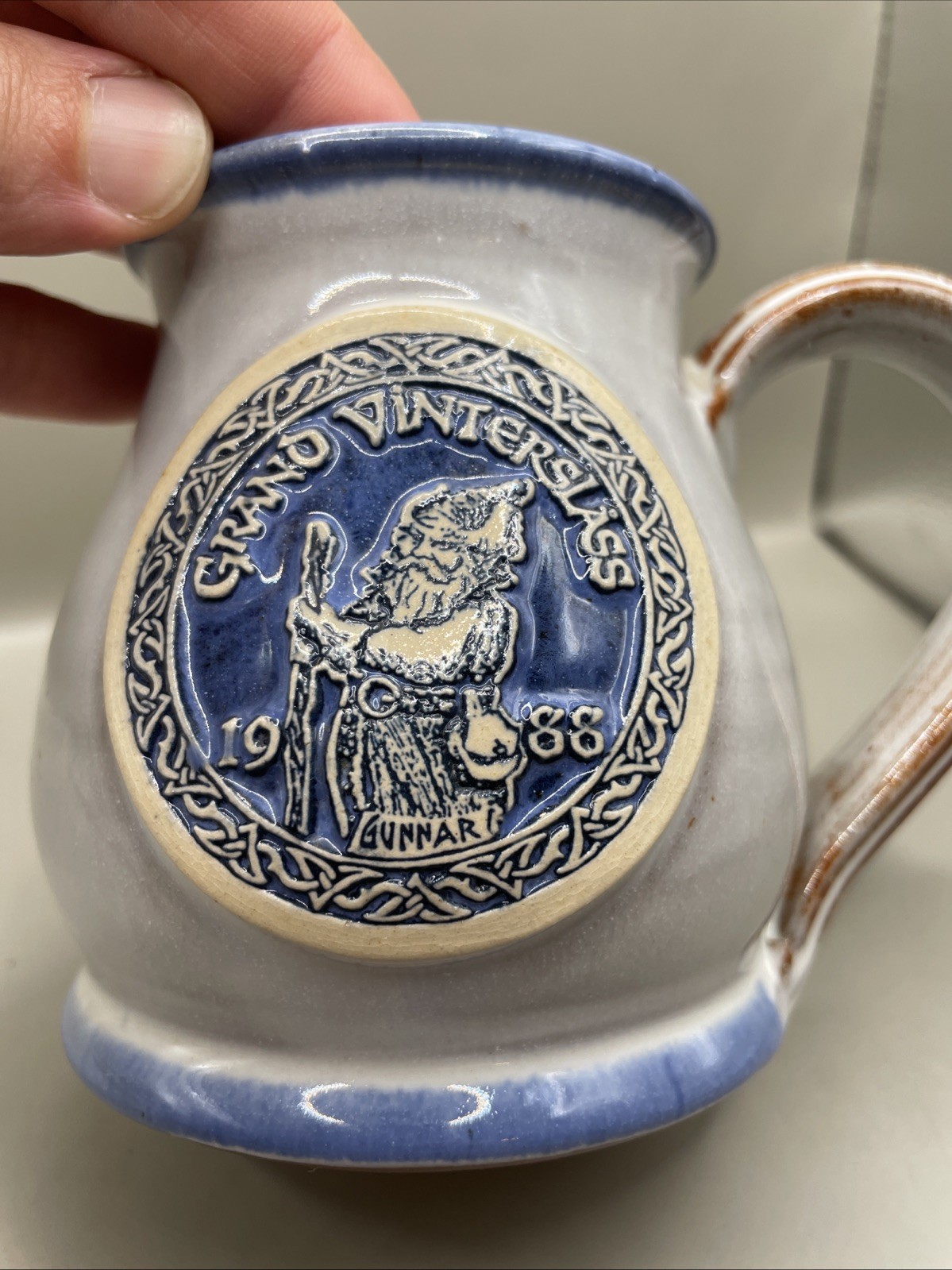 Deenen Pottery Grand Vinterslass 1988 Gunnar Barrel Mug/Tankard/cup 12 Oz. VTG
