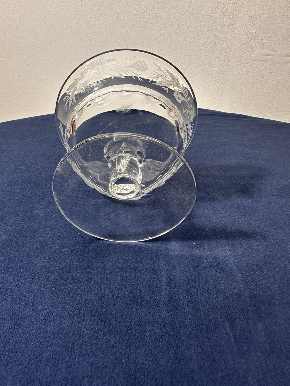Vintage Fostoria Etched Heather Footed Candy Dish With Lid 6”