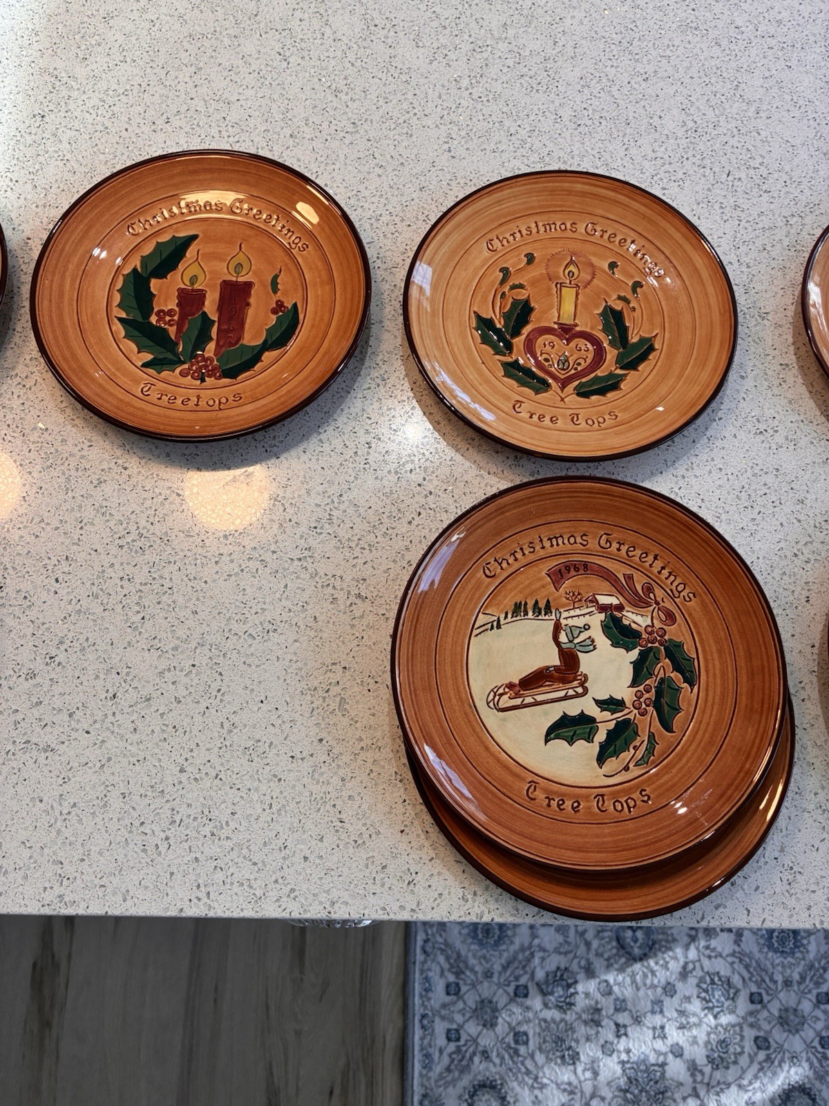 Christmas Wall Plates Vintage Lot of 12-Pennsbury-Decade of Plates – Less 1967