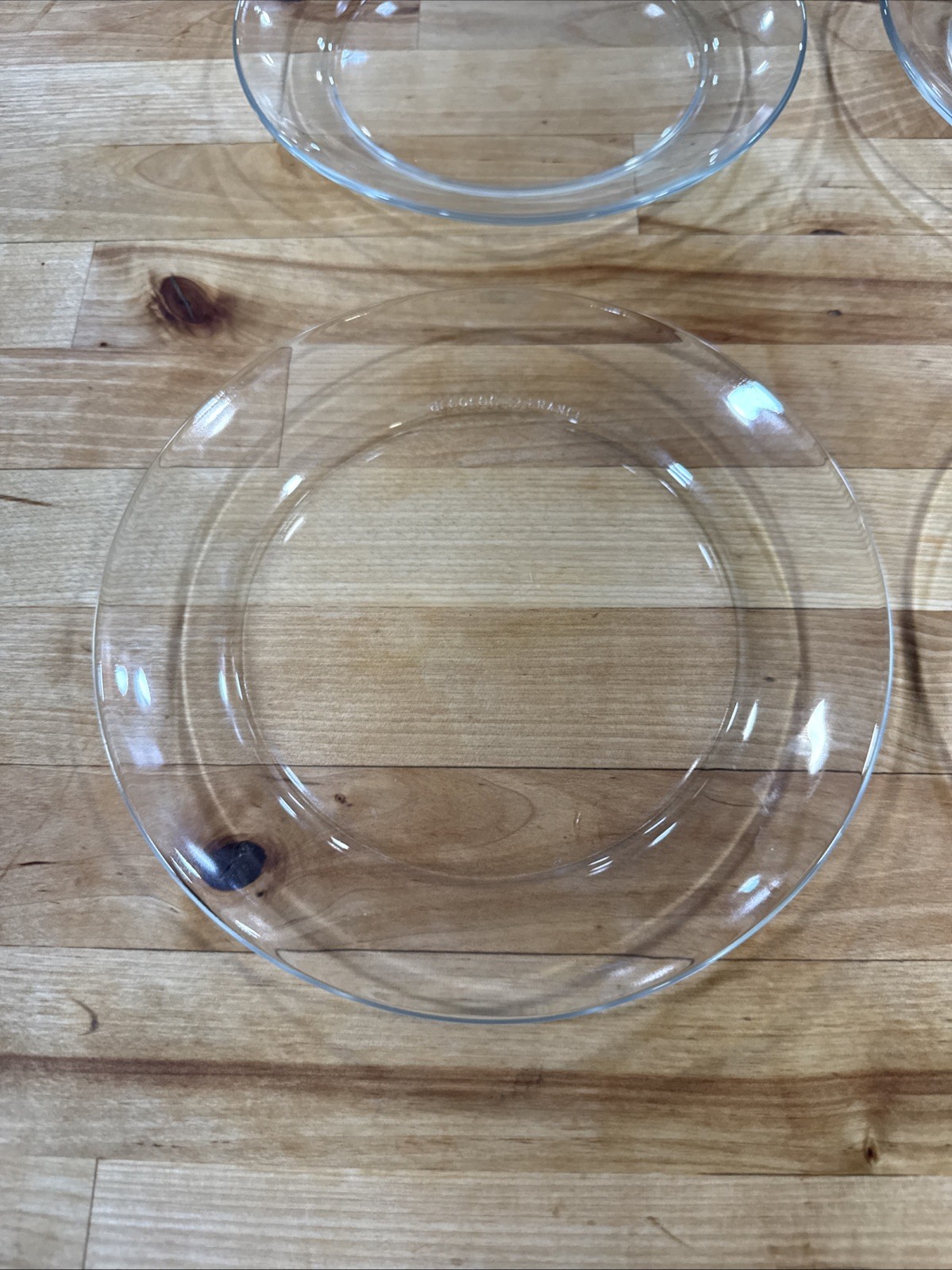 Set of 4 Arcoroc France Classique Clear Glass Rimmed Salad Desert Plates 8″