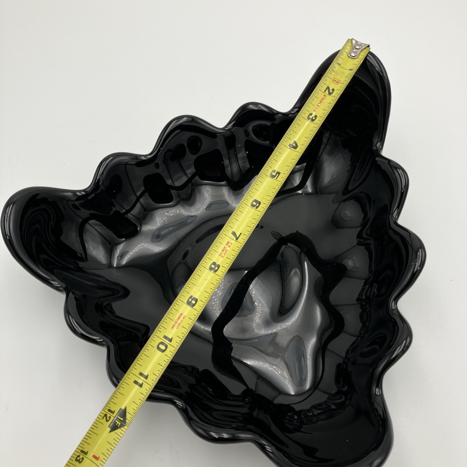 Tiara Indiana Glass Black Regal 11″ Tri Bowl