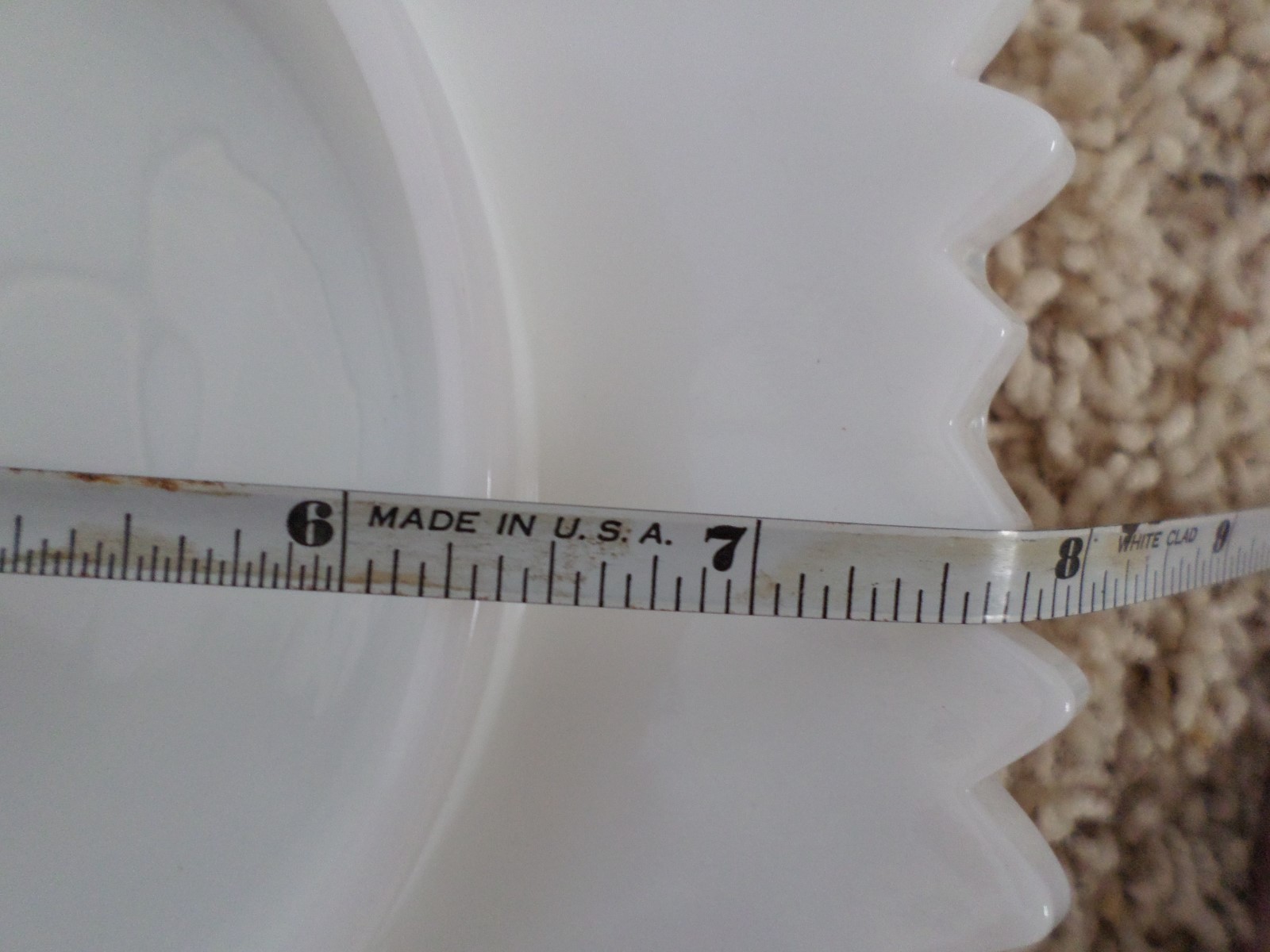 Milk Glass Huge Candle Pillar Plate NO CHIPS 2 1/2 pounds Heavy
