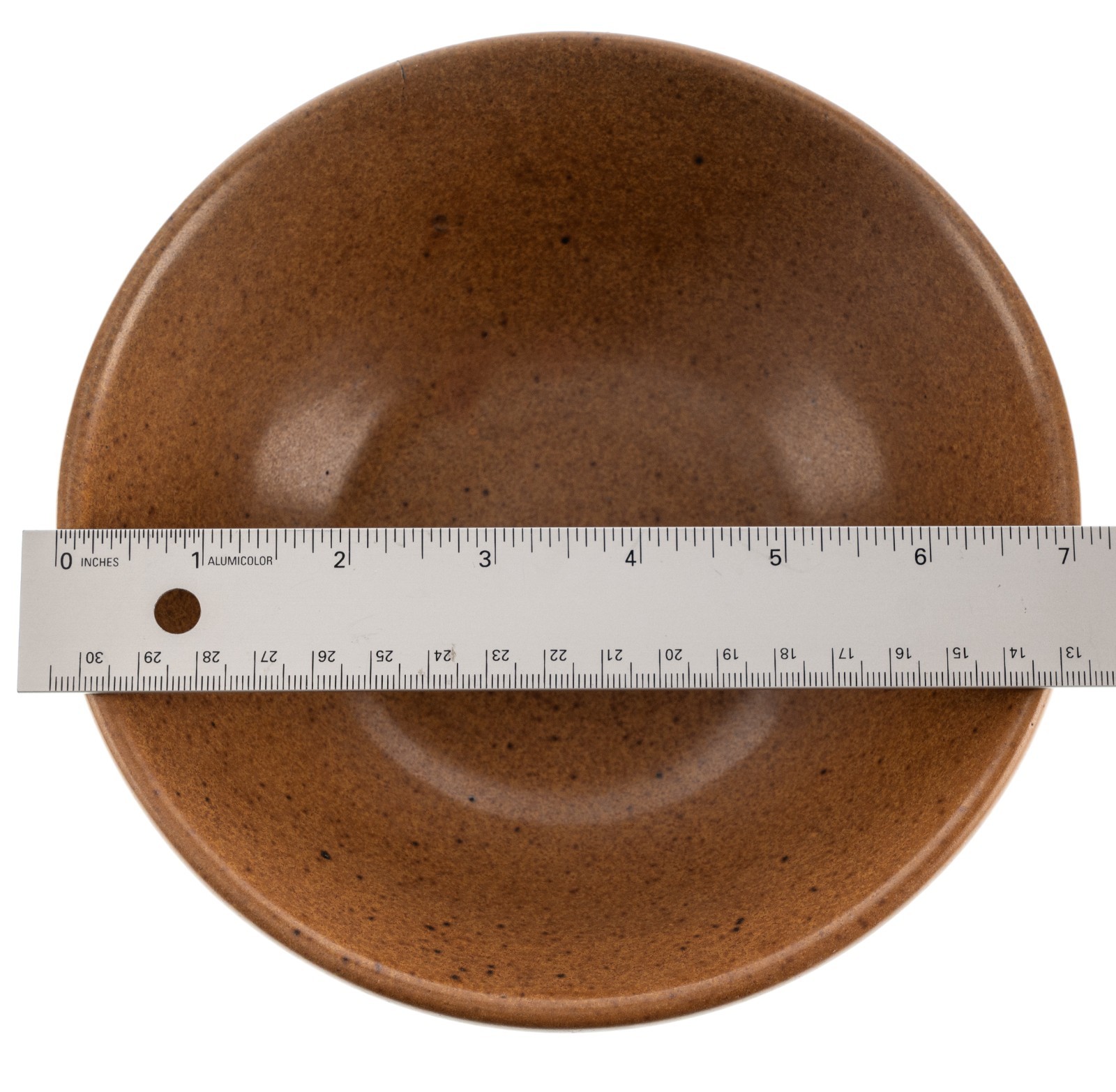 Lozart High Temperature Ceramics Stoneware Bowl 7x2in 1lbs Brown-Orange Used VG