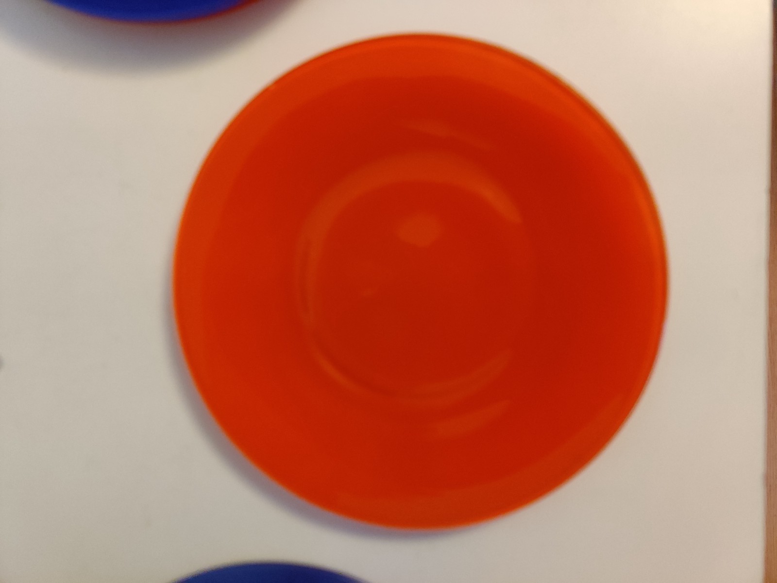 Anchor Hocking 1938 Rainbow Tangerine Red 6.25 IN Dessert Plate