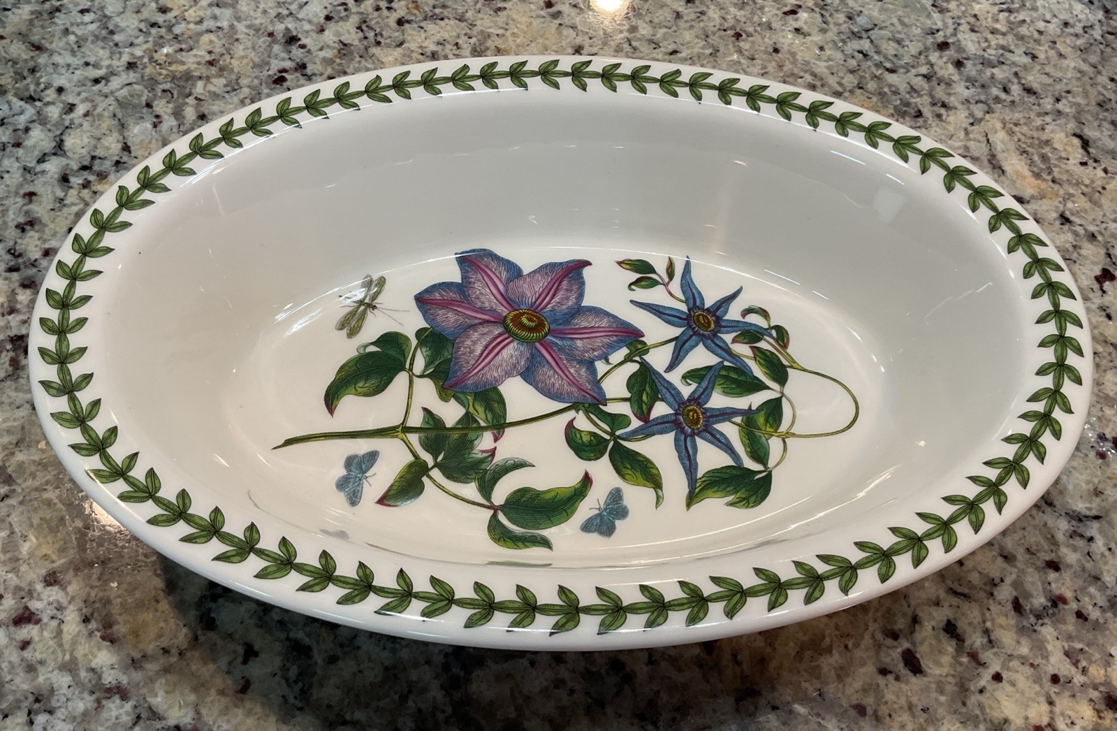 PORTMEIRION Botanic Garden Deep Dish Oval Baker 11 inch BGHB24100-X NWT