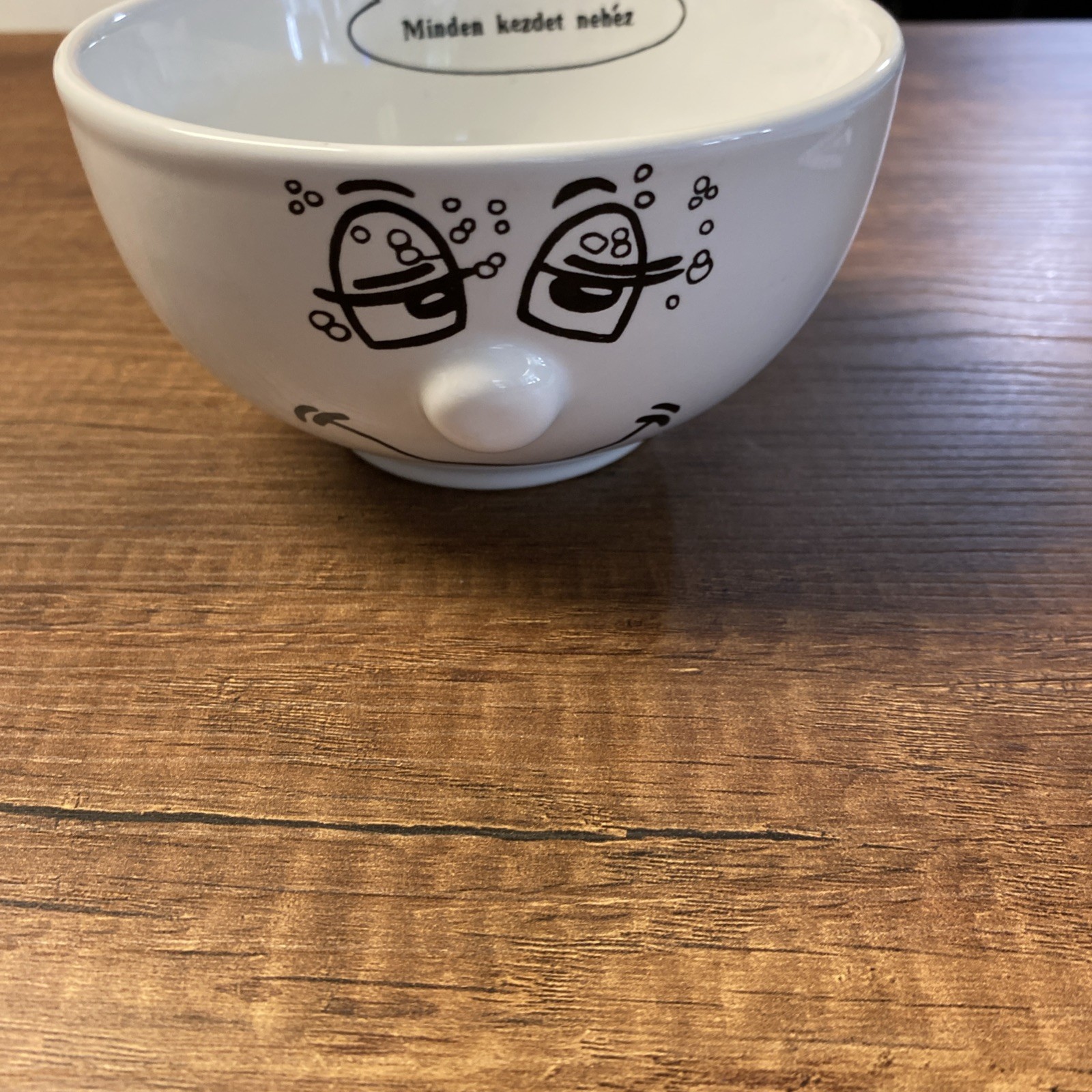 Hungarian Funny Face Bowl “All Beginnings Are Difficult”