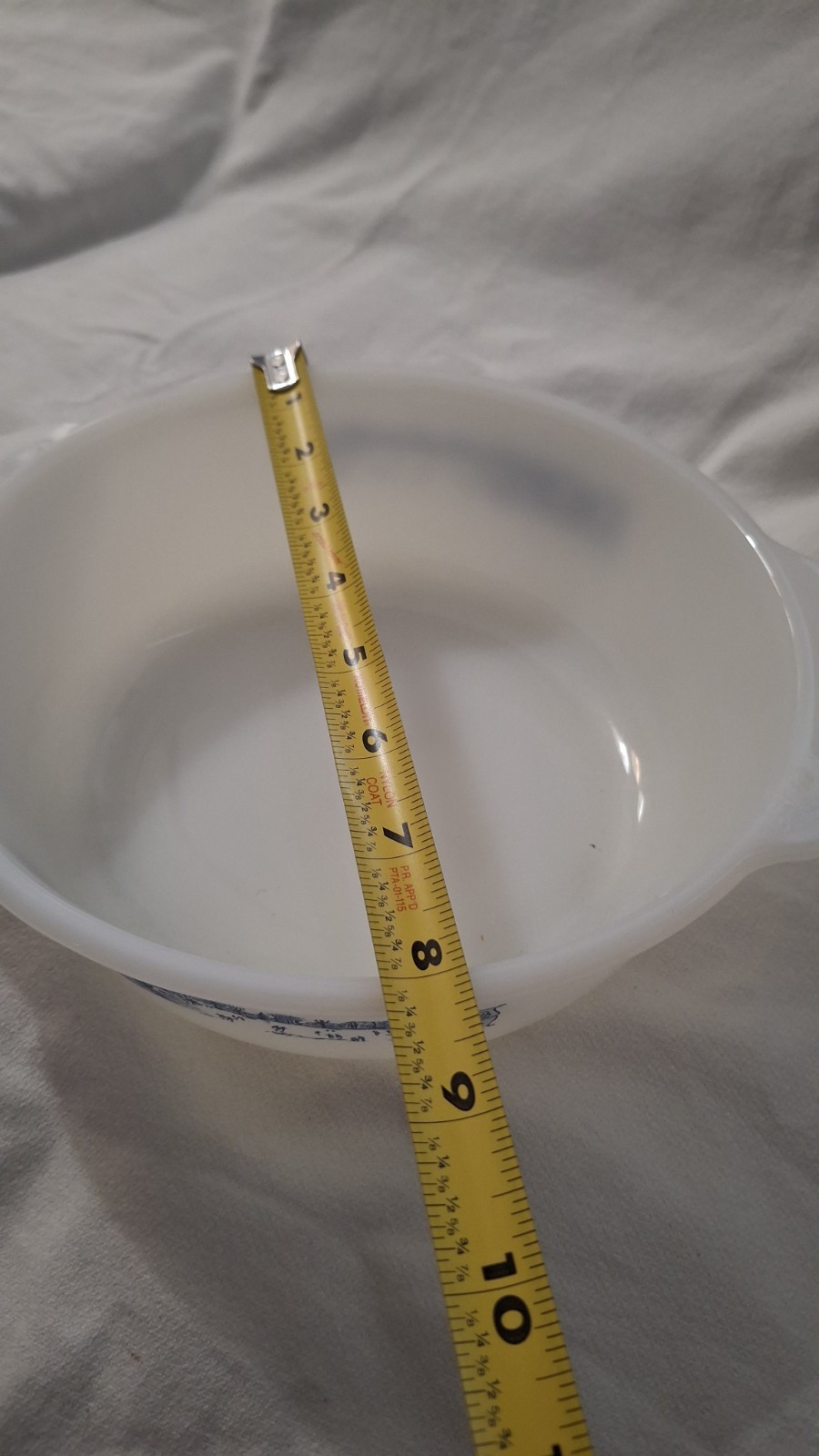 Vintage Glasbake Milk Glass Casserole Dish 1.5 Quart No Lid Currier & Ives