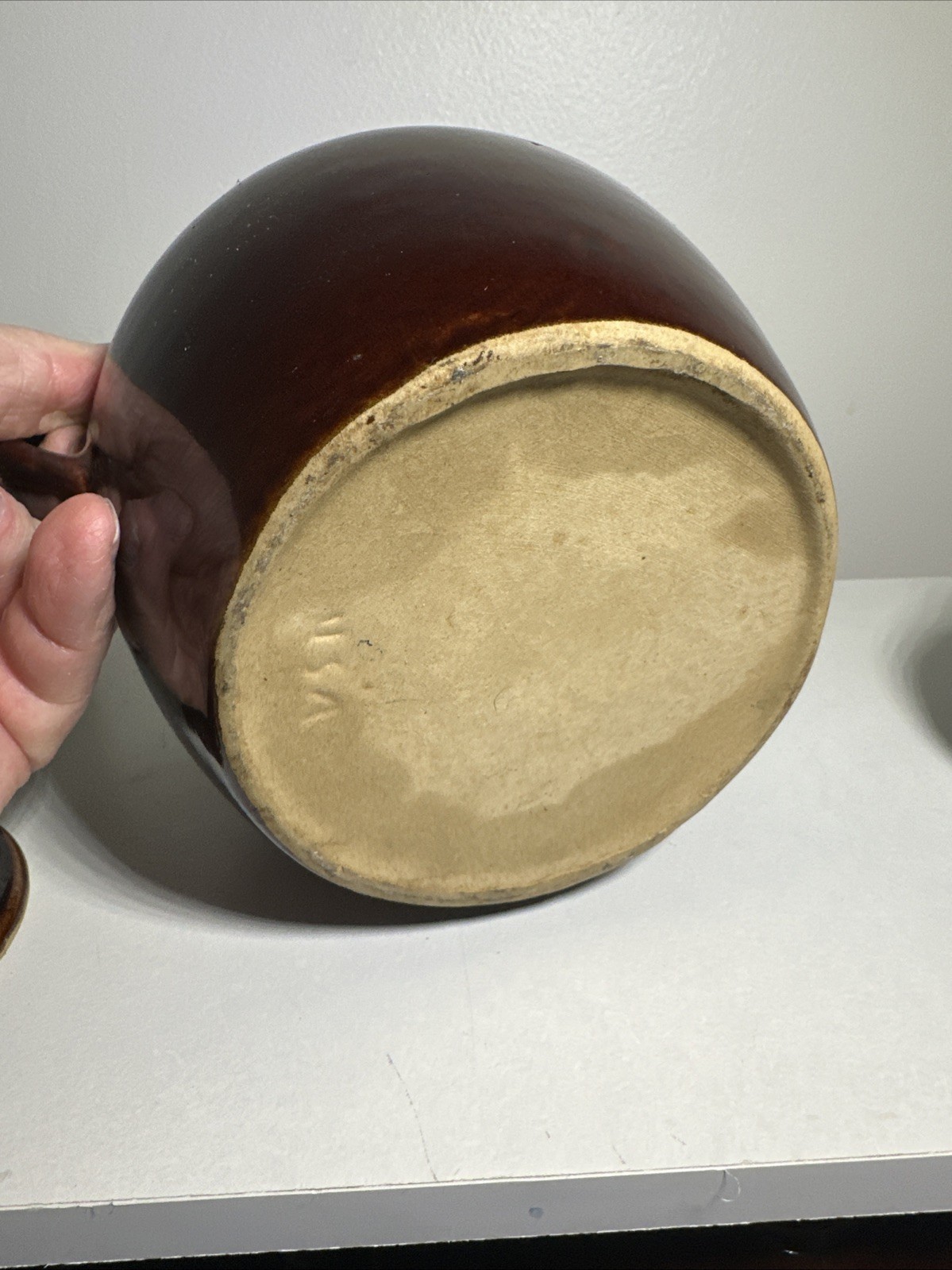 Vintage Brown Drip Glaze Pottery Set Of 5 USA Oven Proof