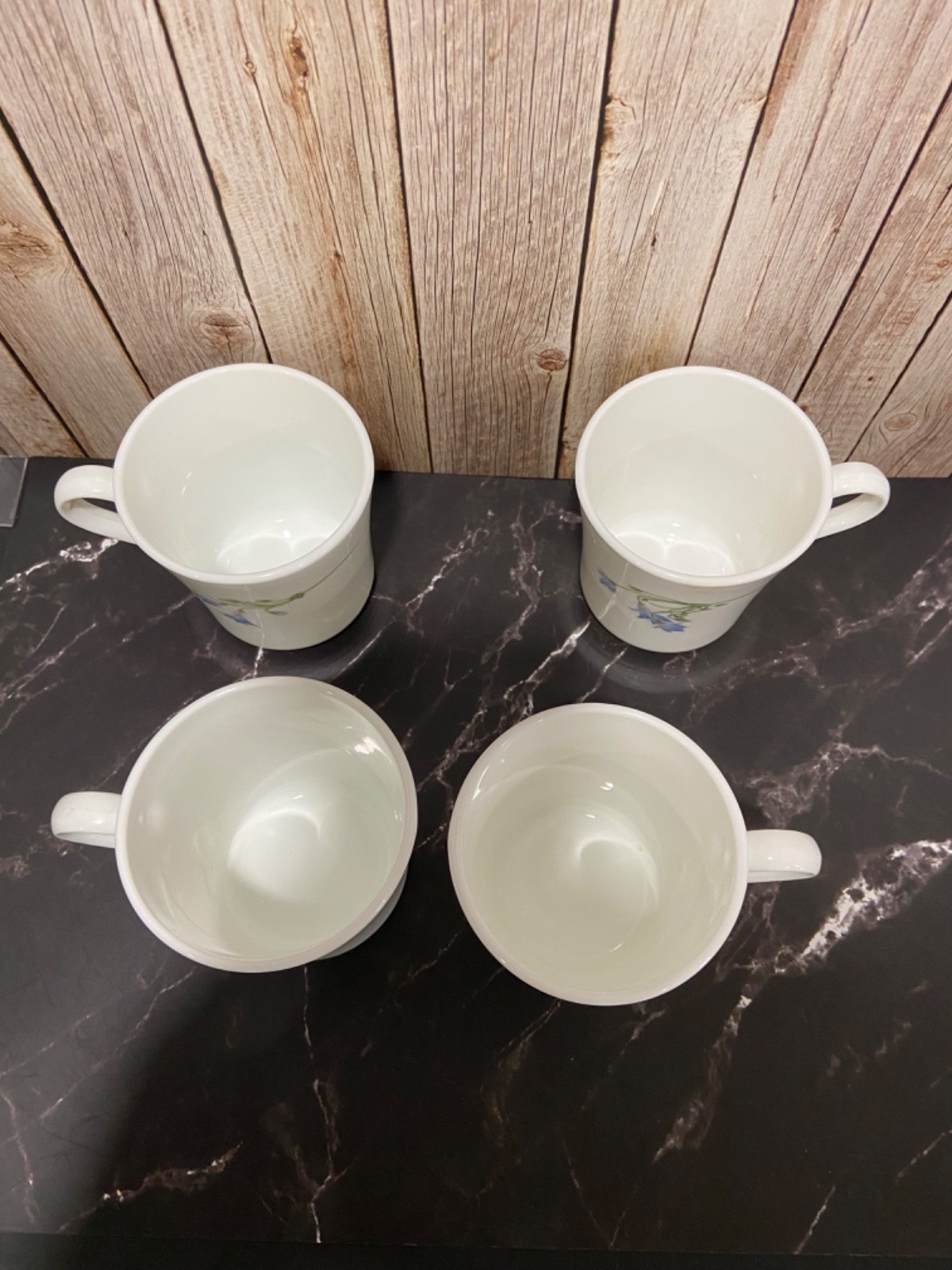 Vintage Corning (1994-97) Blue Dusk Set of 4 Coffee Cups EUC!!!