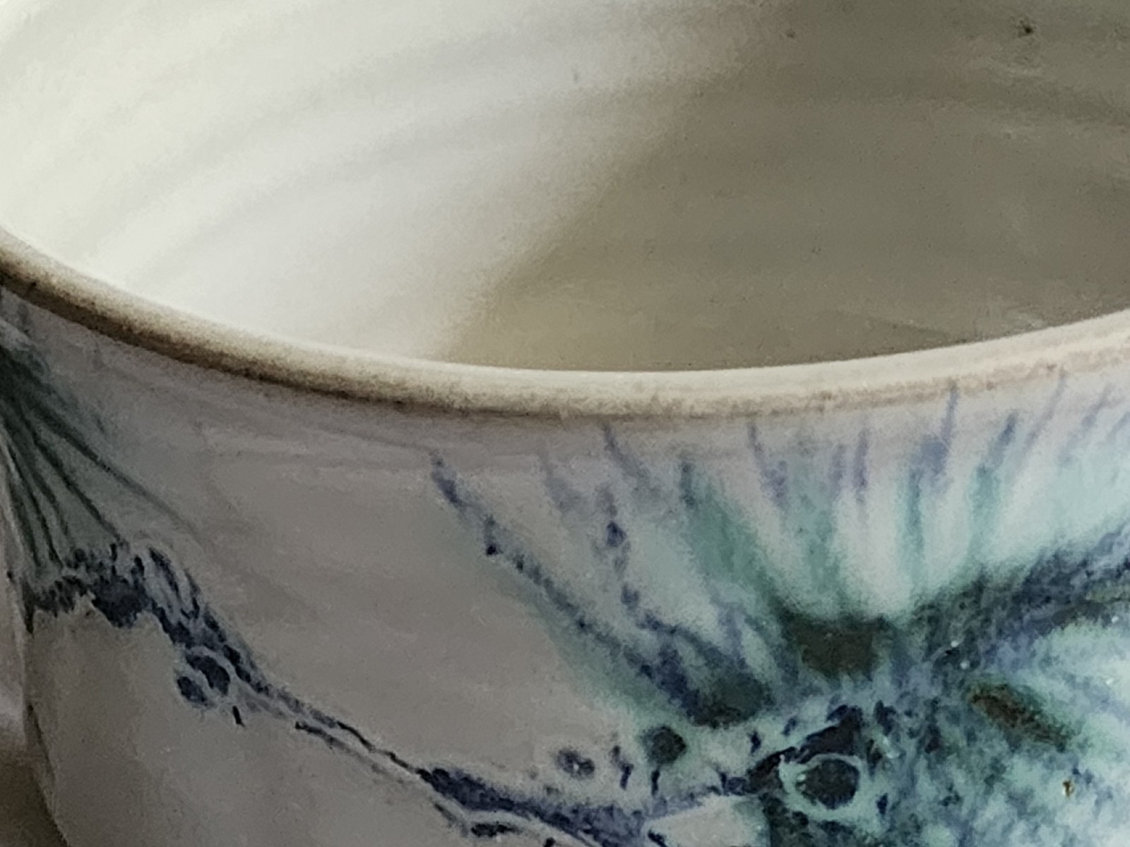 RARE David Hamilton Studio Pottery Pine Branch Needles Botanical Soup Bowl Mug