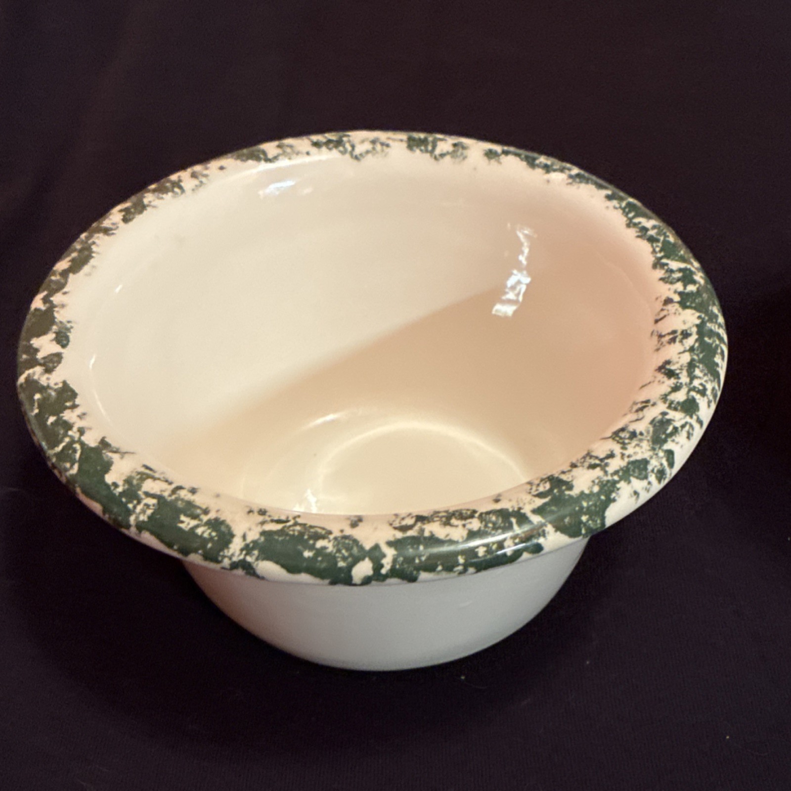 2-Piece Ceramic Round ice and Dip Bowl Set, White/Green Multicolor Rooster