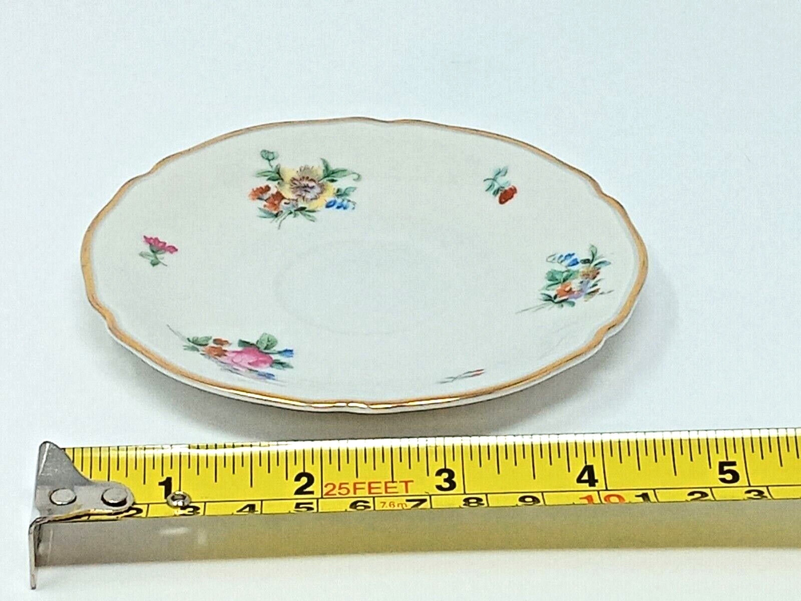 Hutschenreuther Bavaria Germany US Zone Floral Flowers Saucer Plate EUC