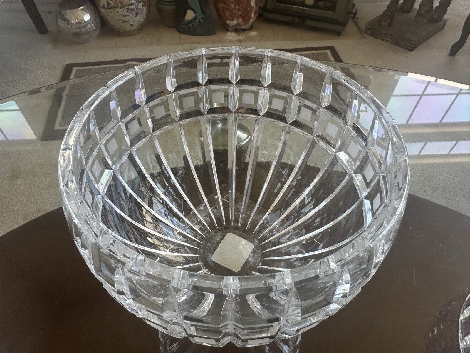 VTG Marquis by Waterford Quadrata Crystal Bowls Signed 3pc Centerpiece Poland