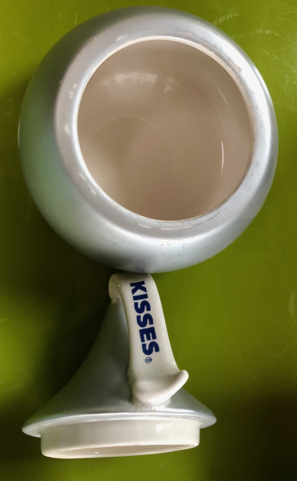 Hershey’s Kisses Silver Ceramic Candy Dish Bowl With Lid 2005