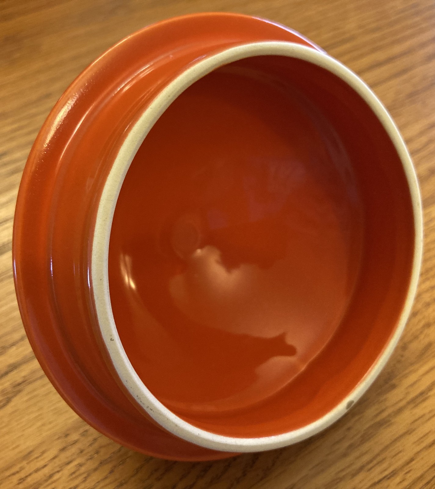 Vintage Fiesta coffee pot with lid in “radioactive” red (exc.) (1936-1959)