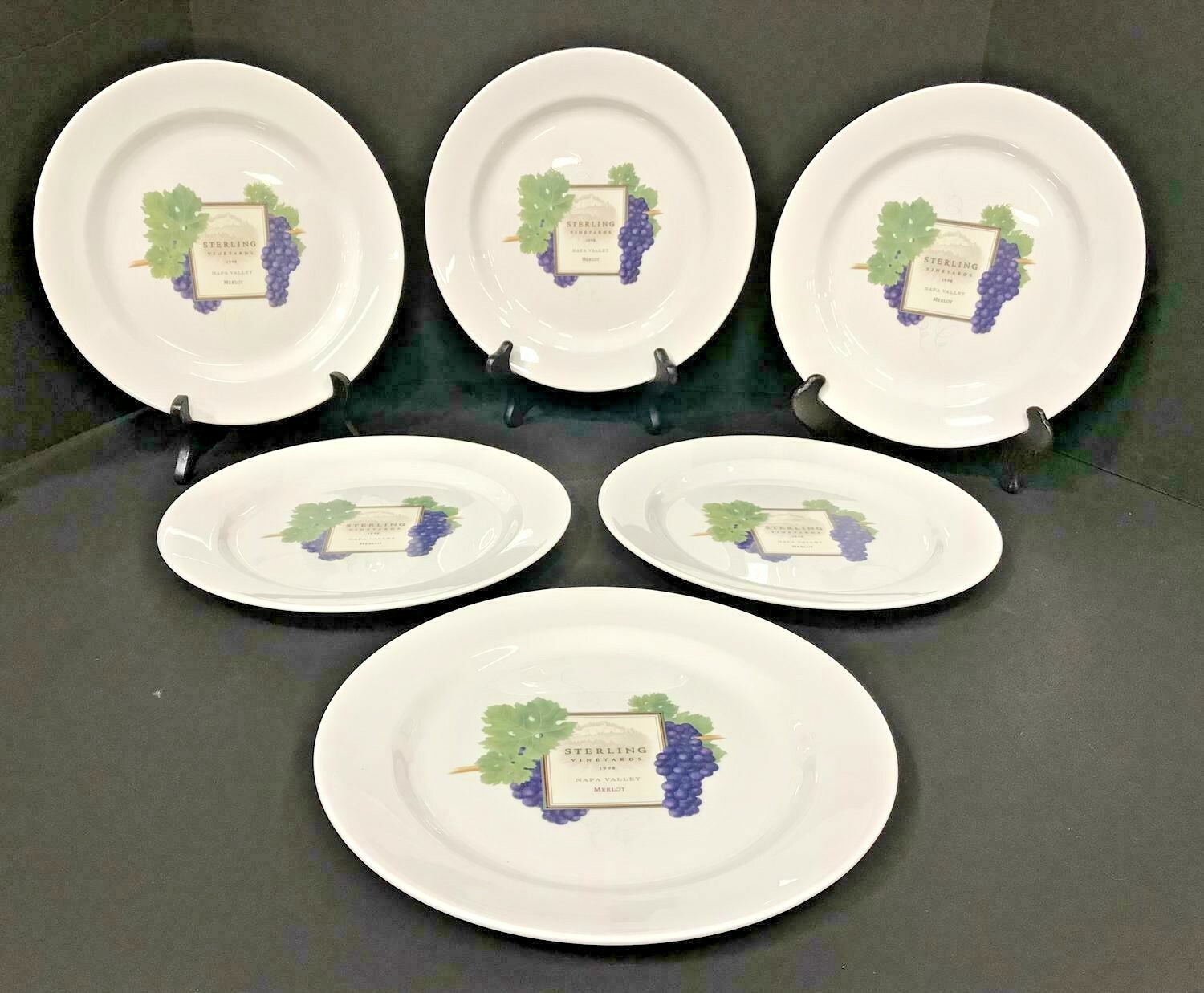 Wedgwood Grand Gourmet Sterling Vineyards Merlot 1998 Accent Plate New – Rare