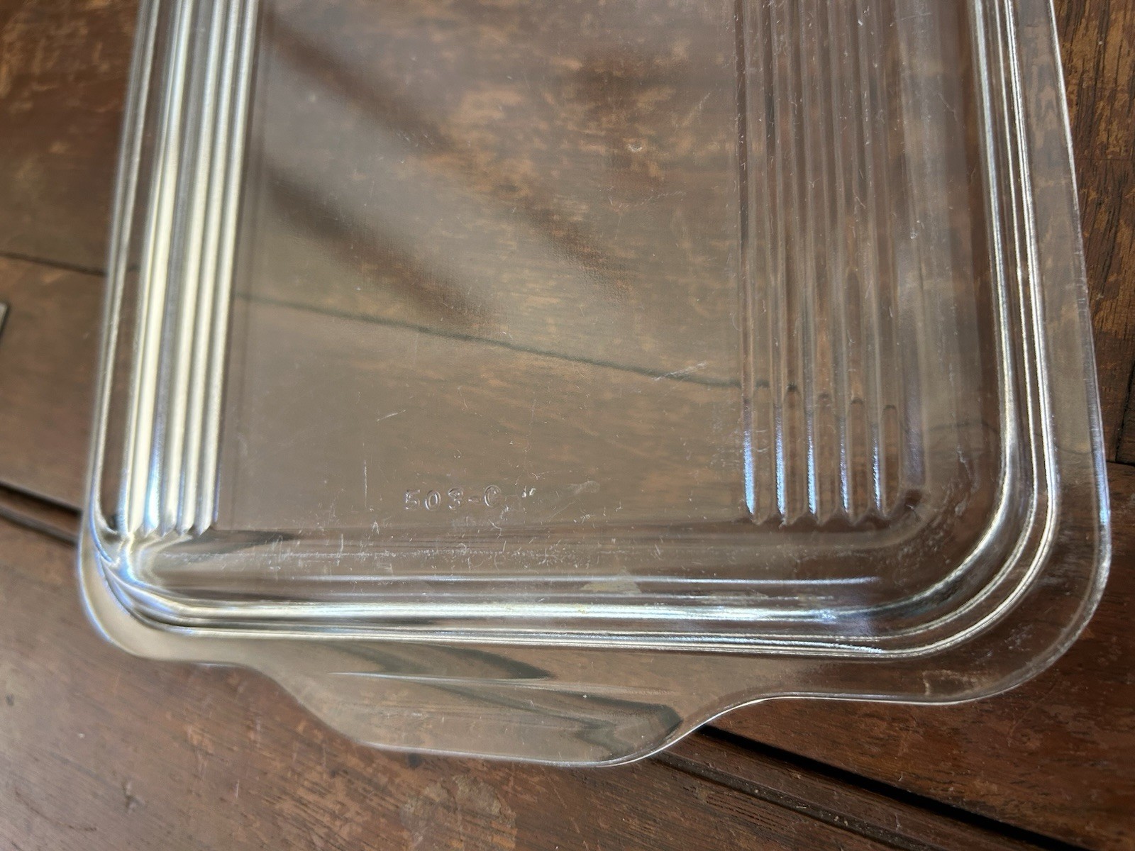 Pyrex 203-C LID ONLY Split Rib Glass Replacement Refrigerator Dish Cover