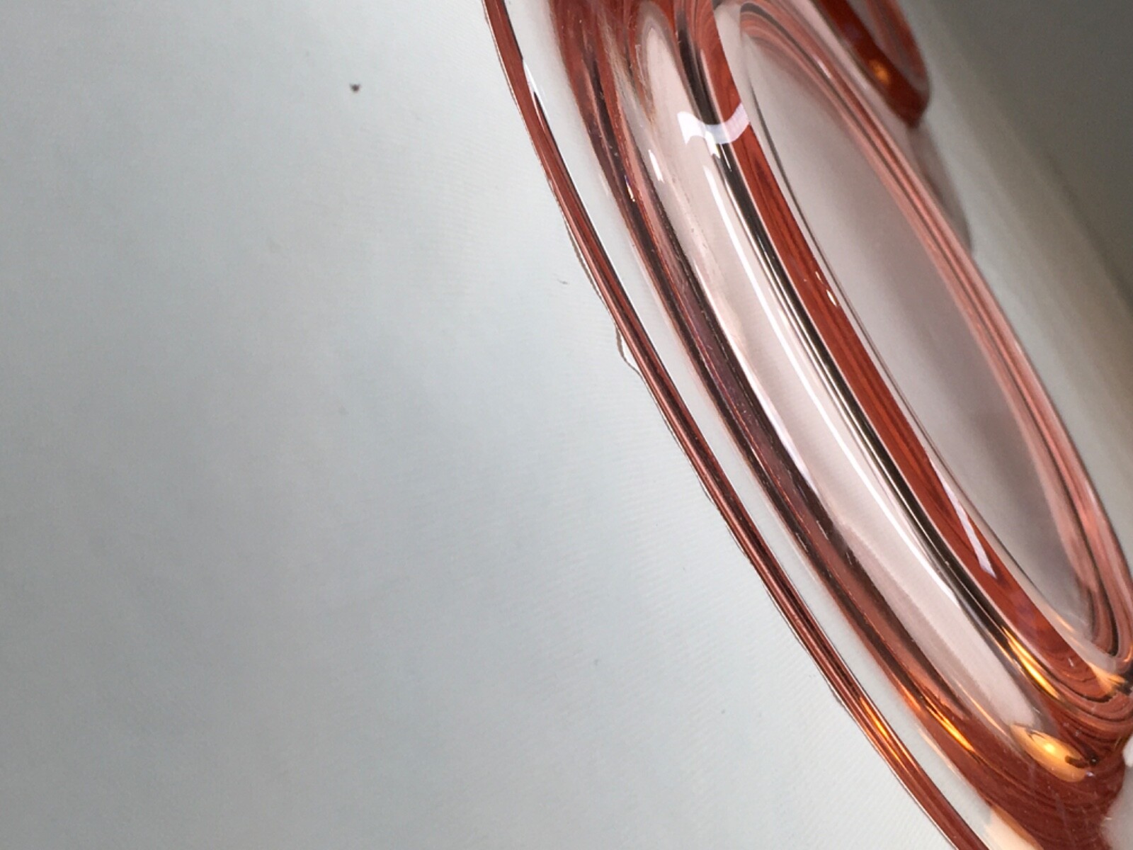 Pink Depression Glass Plates 7-3/4″ Blown Glass Salad Plates Pink Shade Varies 4
