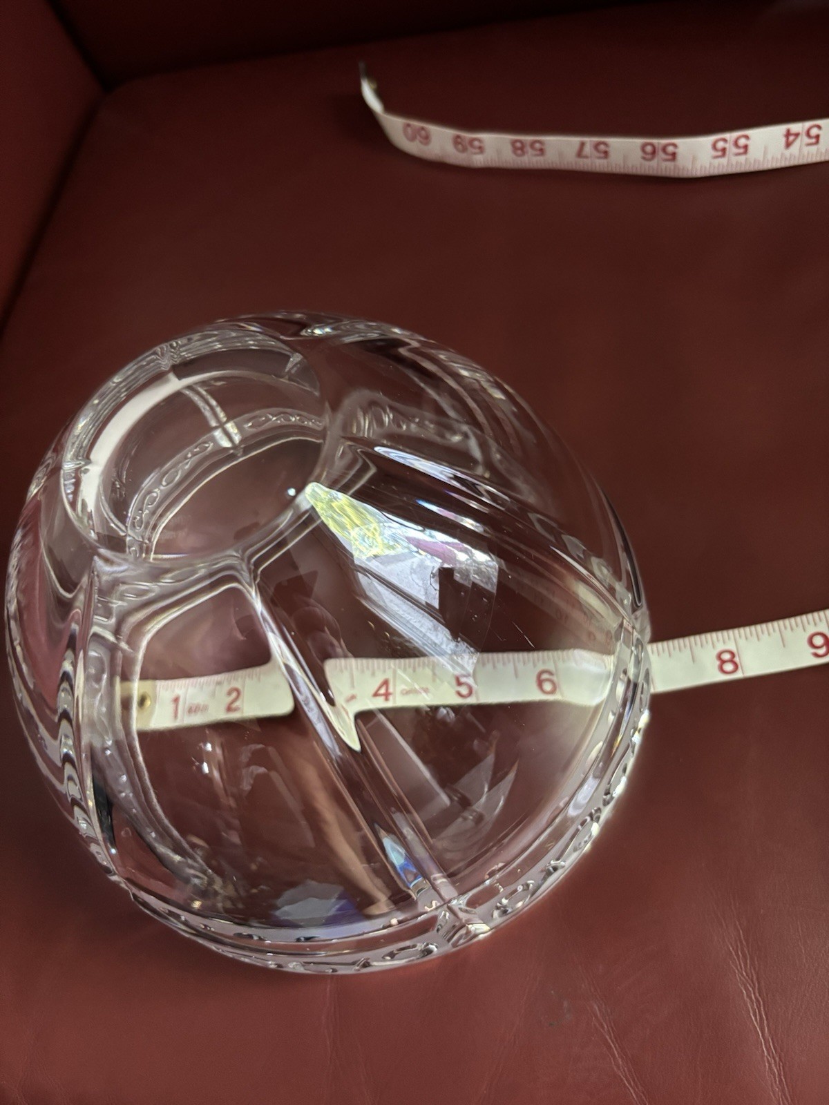 MARQUIS by Waterford Crystal Bowl 7.5″ x 6″ Frosted Details Art Deco