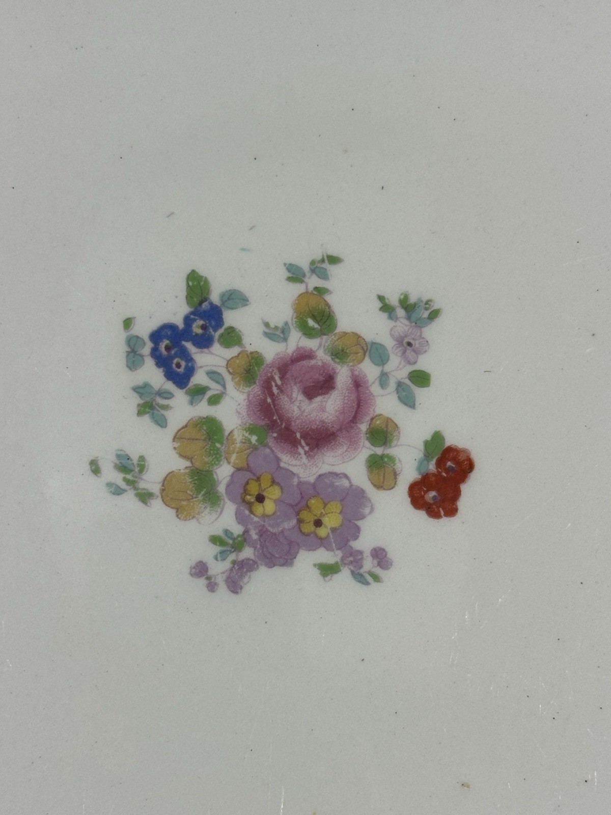 J G Meakin Hanley England ~12″ Platter Chop Rose Garland Floral Swag Ironstone