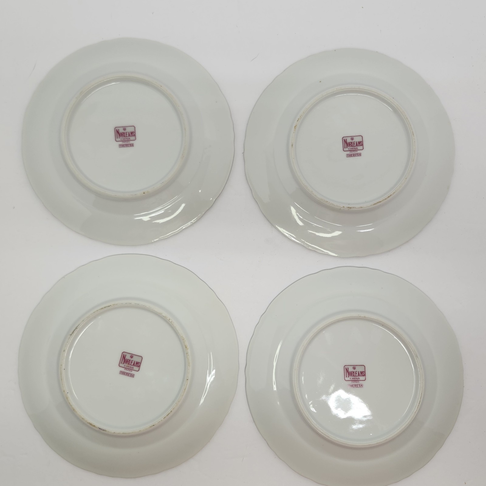 Norleans China Theresa Pattern 6″ Bread Dessert Plate Set Of 4 Japan Floral