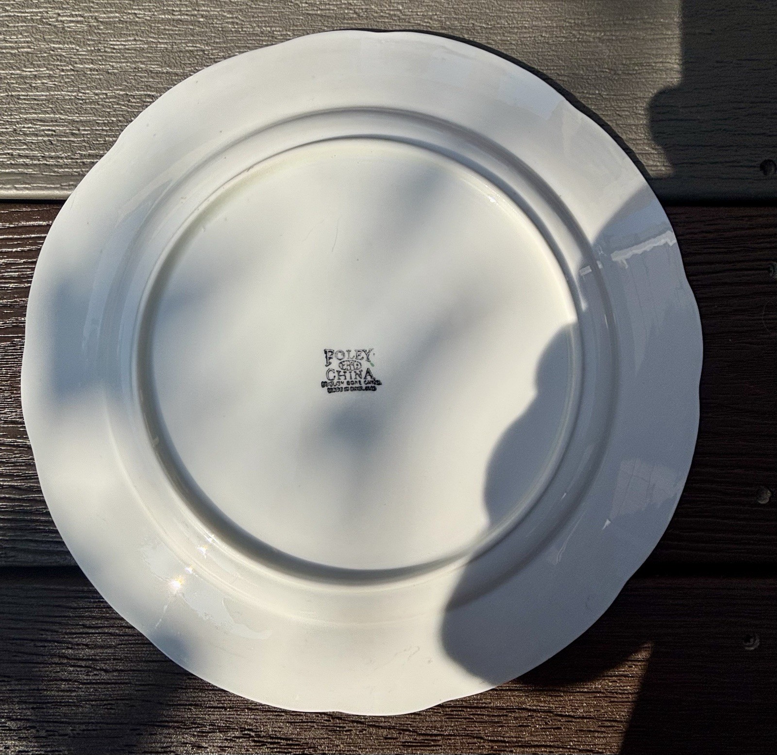 Set Of 5 Vintage Foley Bone China 11” Dinner Chop Plates E Brain Co England