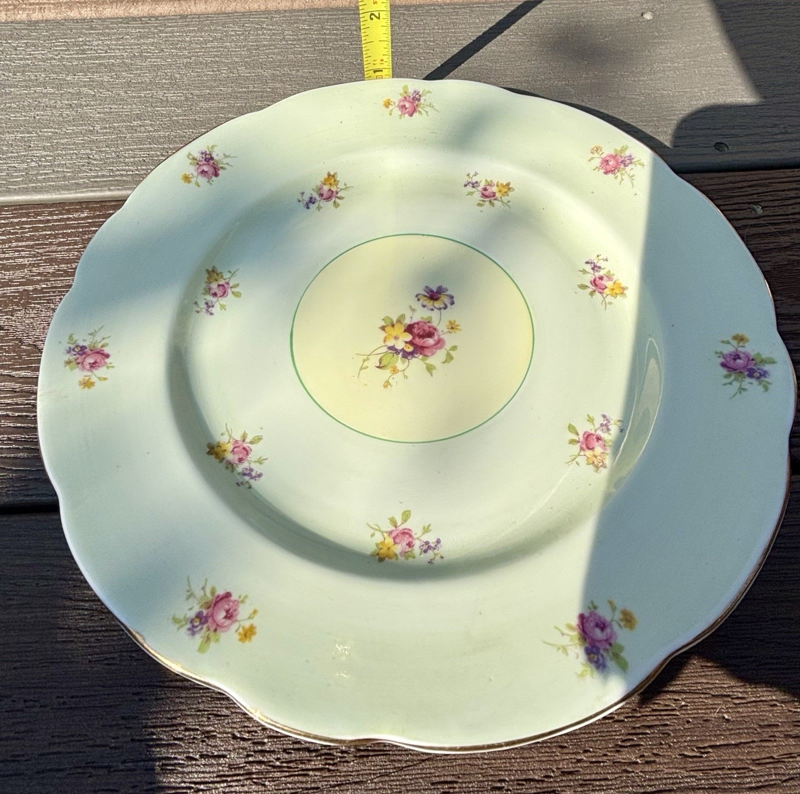 Set Of 5 Vintage Foley Bone China 11” Dinner Chop Plates E Brain Co England