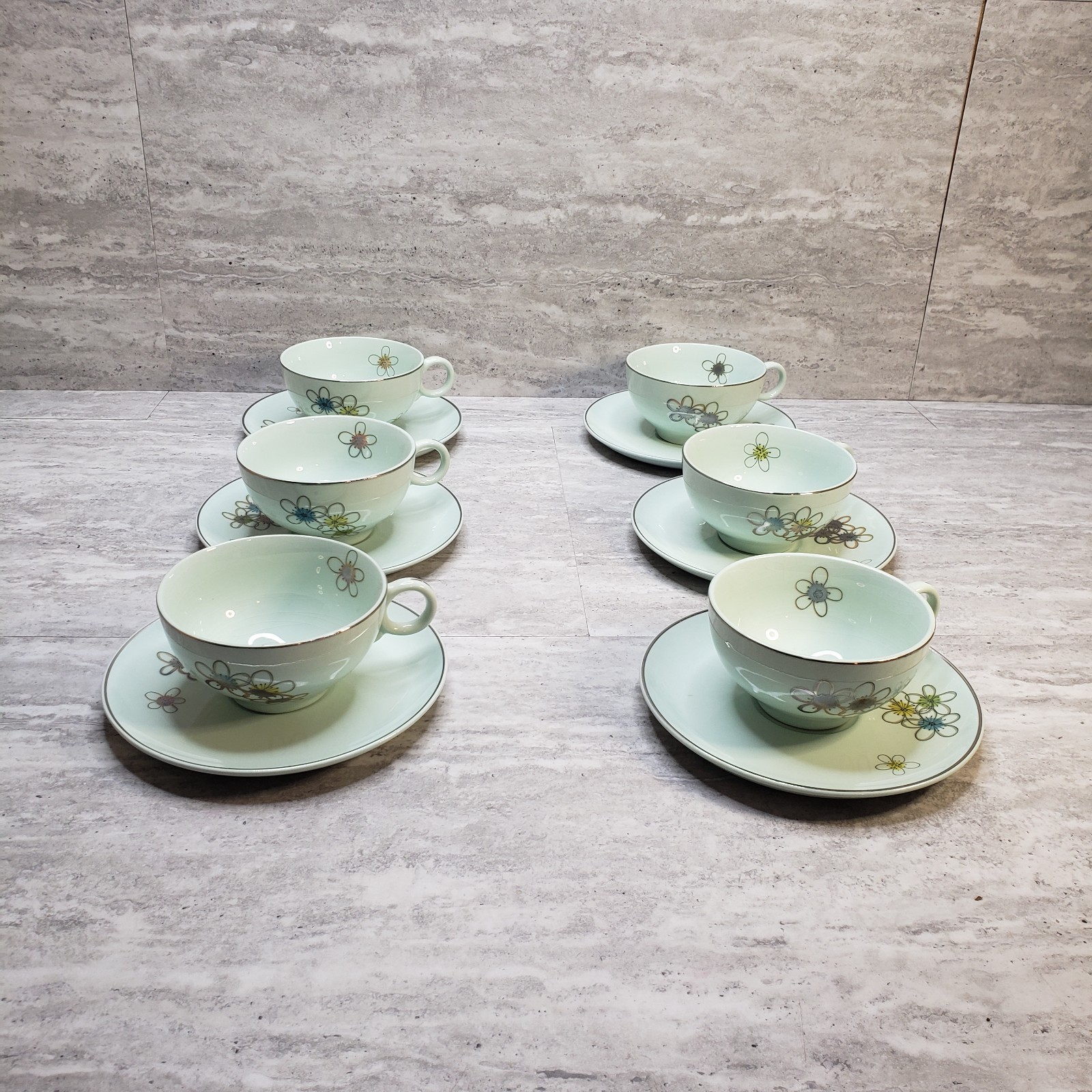 Vintage Nobility Permaware Mist Teacup and Saucer Set