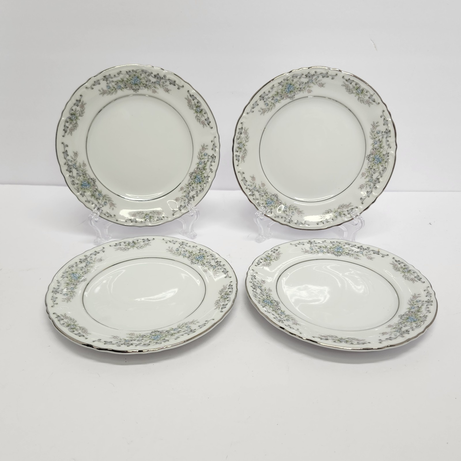 Norleans China Theresa Pattern 6″ Bread Dessert Plate Set Of 4 Japan Floral