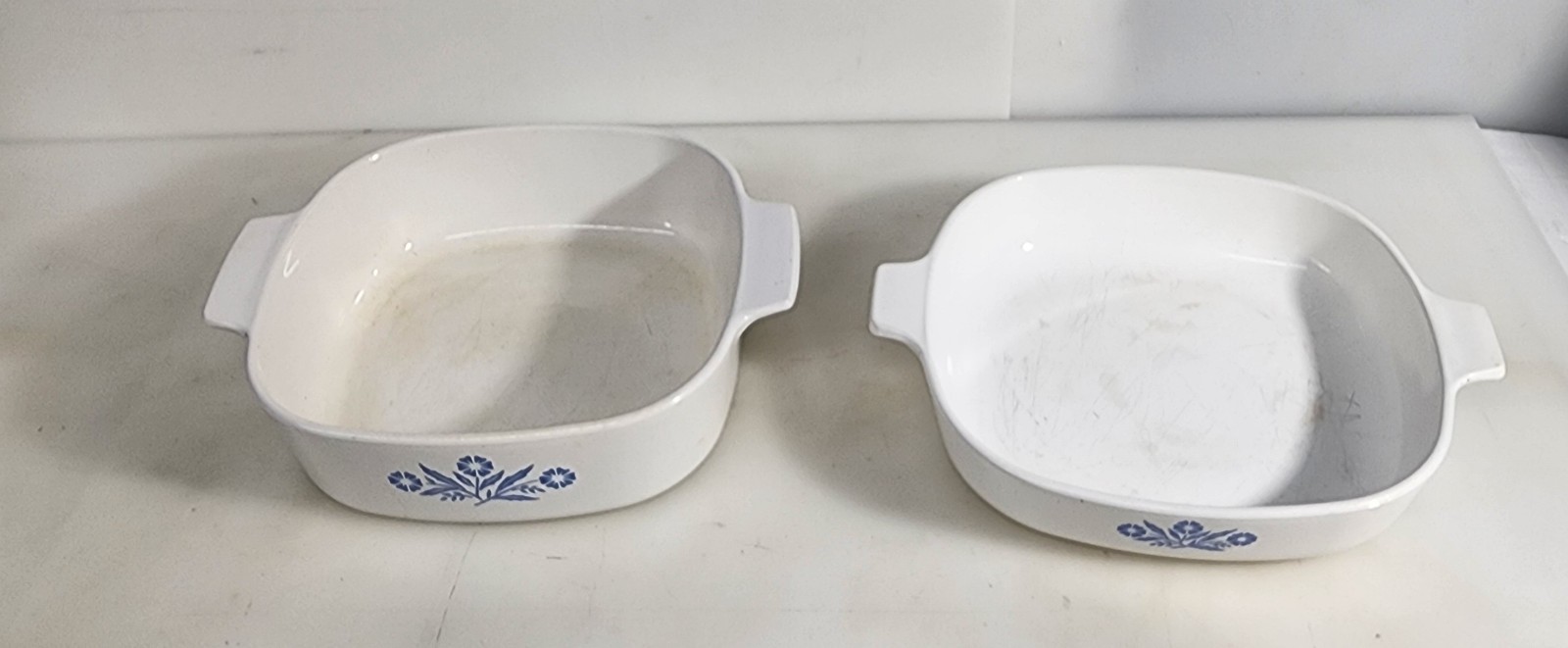 Corning Ware P-9-B A-2-B Blue Cornflower 2 1 Qt Casserole Dish Set Lot 2 USA