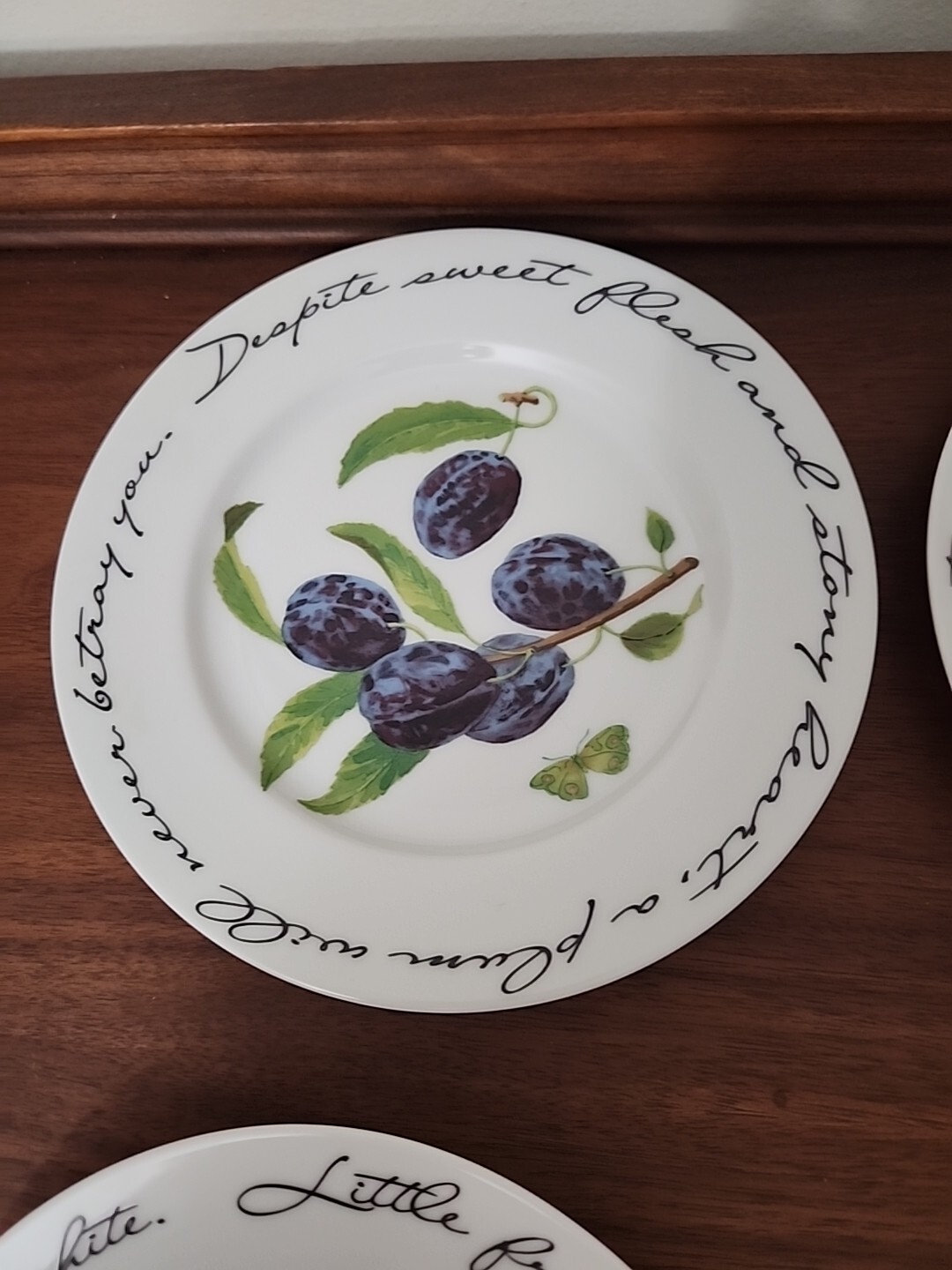 WIlliams-Sonoma Orchard Suite Japan 7 7/8″ Accent Salad Plate Set Of 4 Fruit