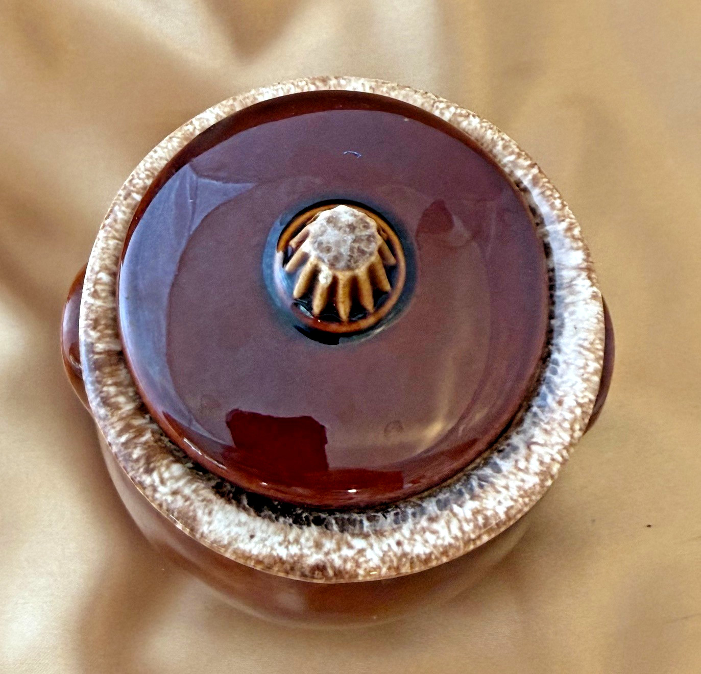 Hull Pottery Brown Drip Glaze Sugar Bowl With Lid USA Vintage – Vintage Pottery