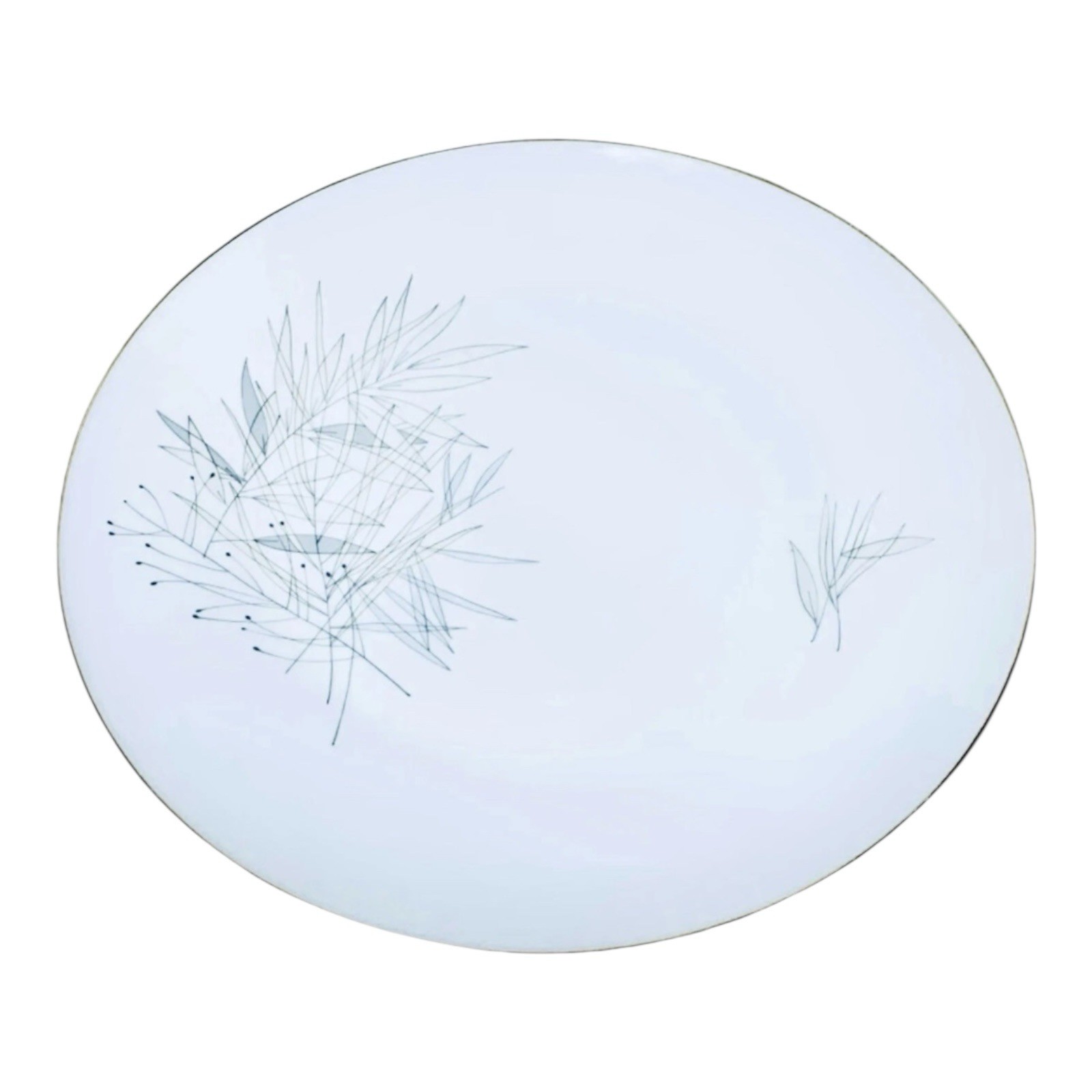 Rosenthal GRASSES Flowers Porcelain 13” Chop Plate Round Platter Germany